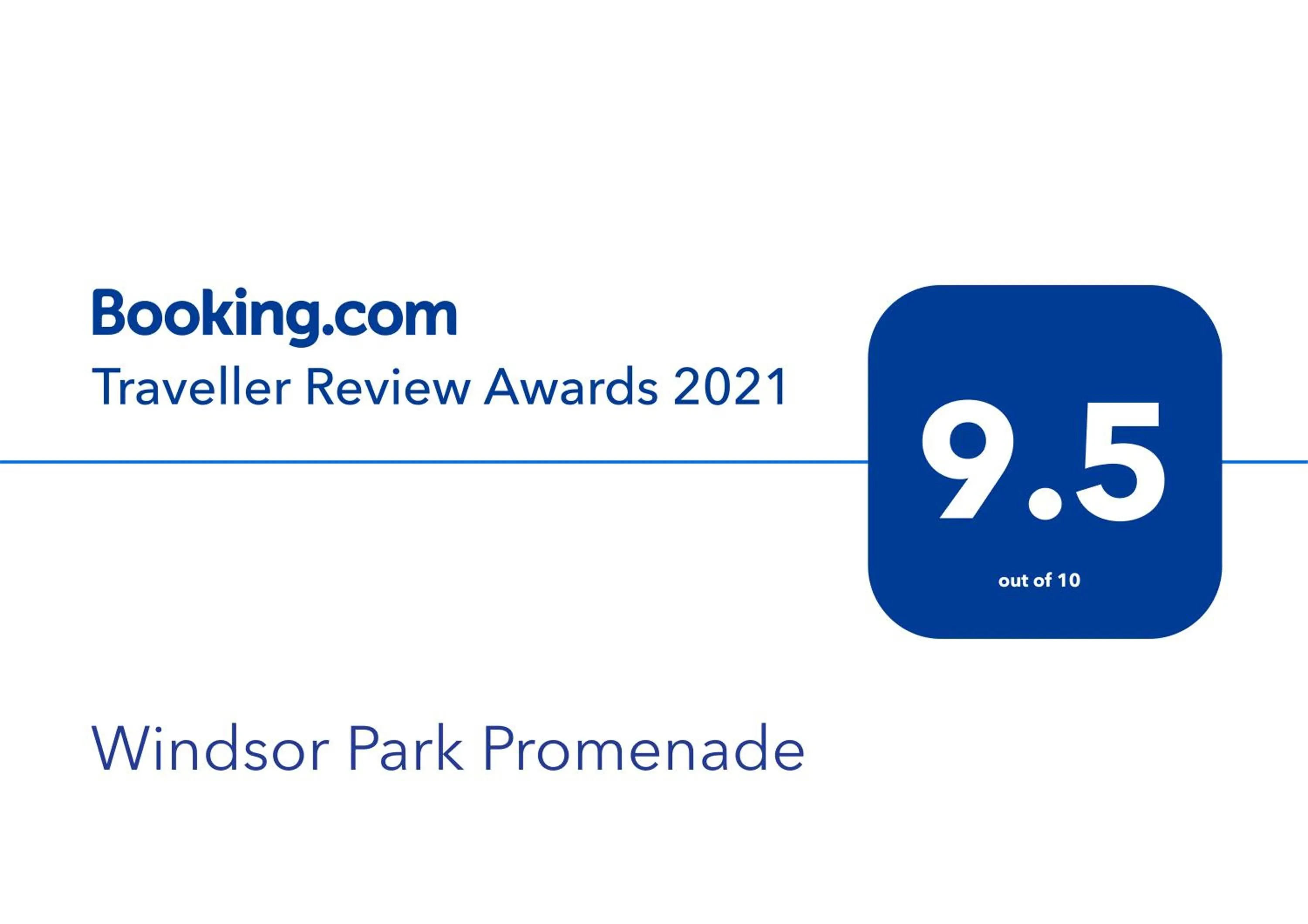 Certificate/Award in Windsor Park Hotel