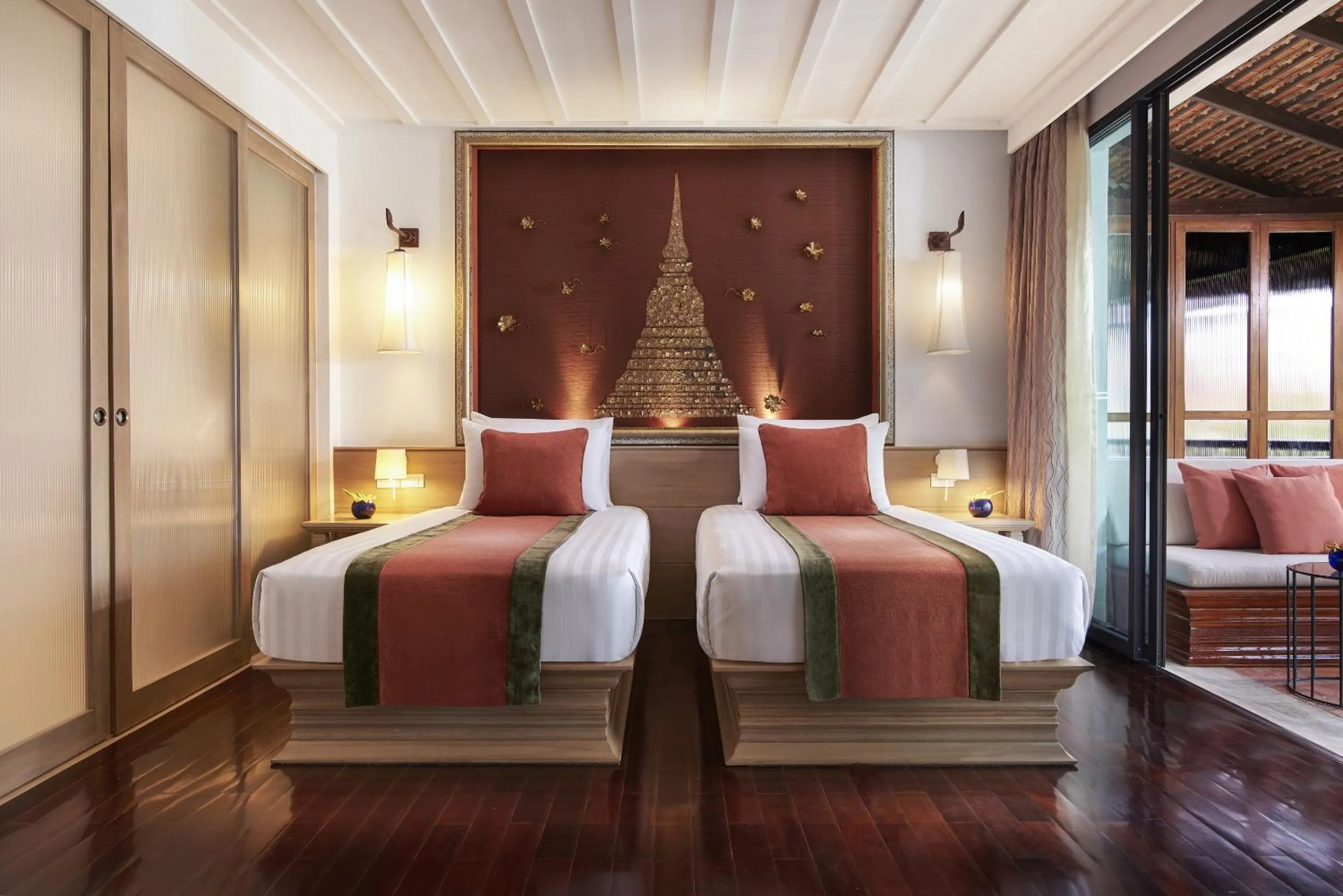 Bed in Sukhothai Heritage Resort
