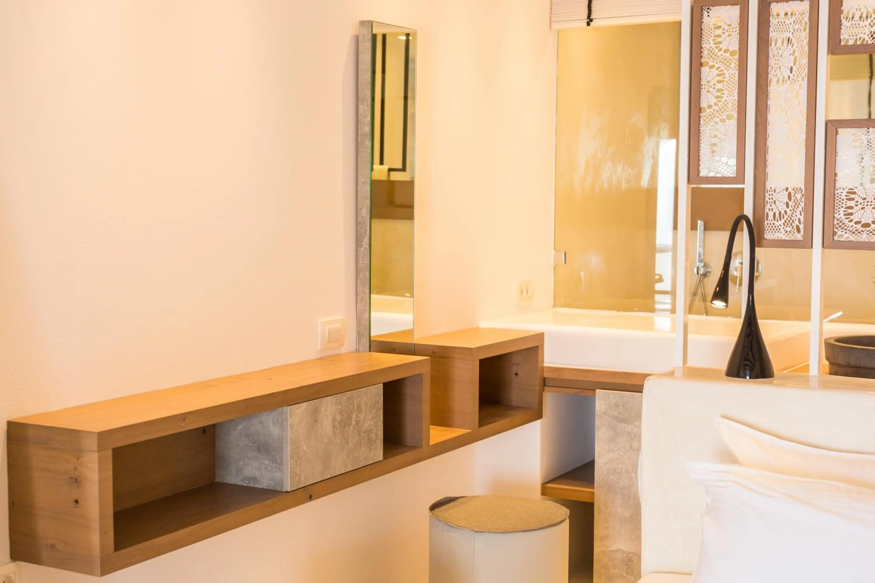 Living room in Oia Suites