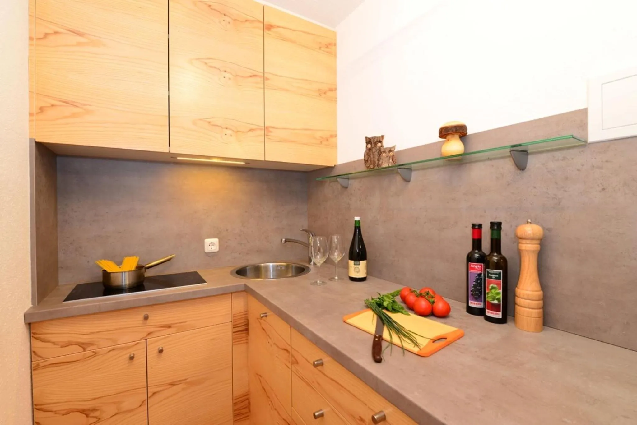 Kitchen or kitchenette in Familienhotel Kleinwalsertal