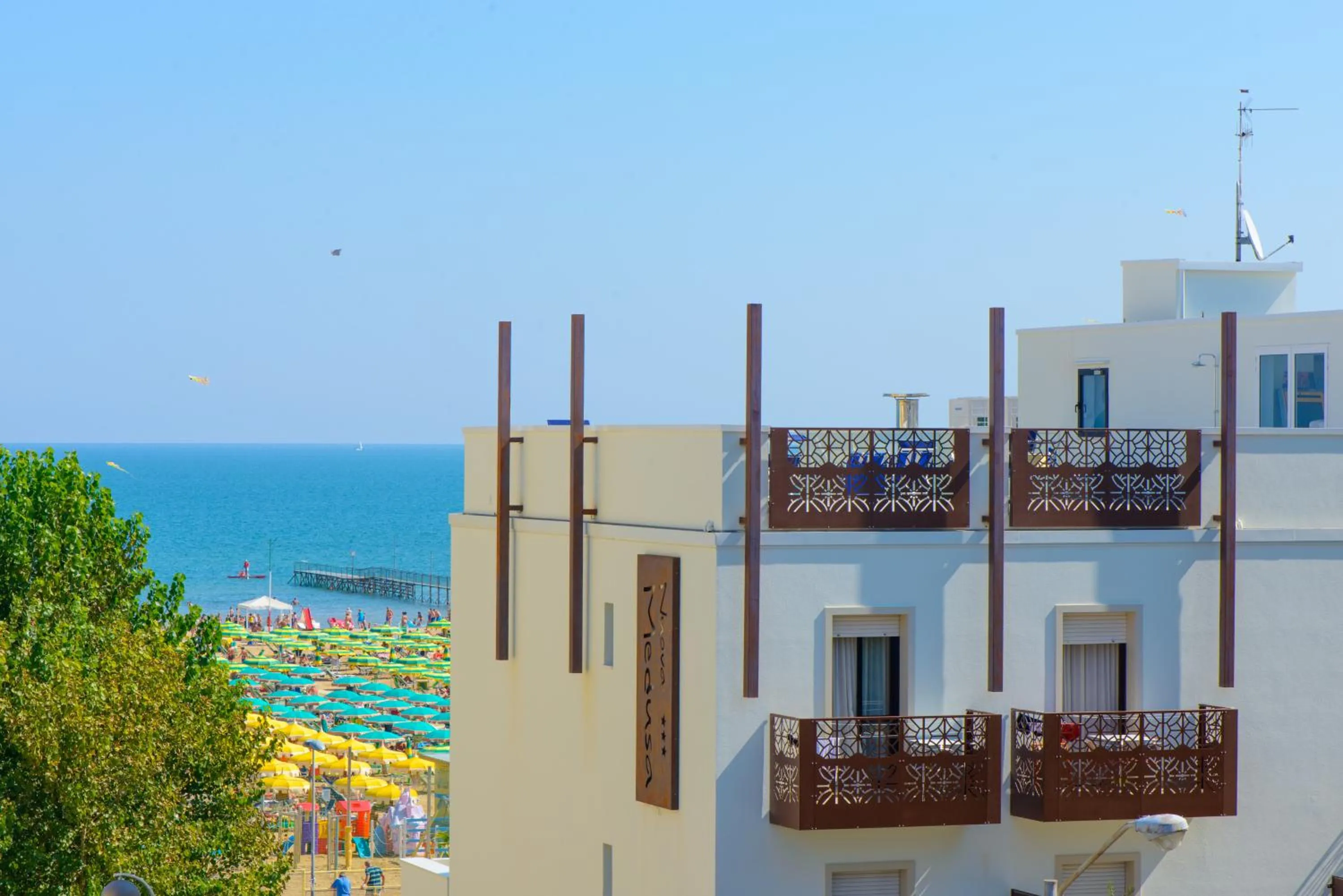 Balcony/Terrace in Hotel Nuova Medusa Rimini