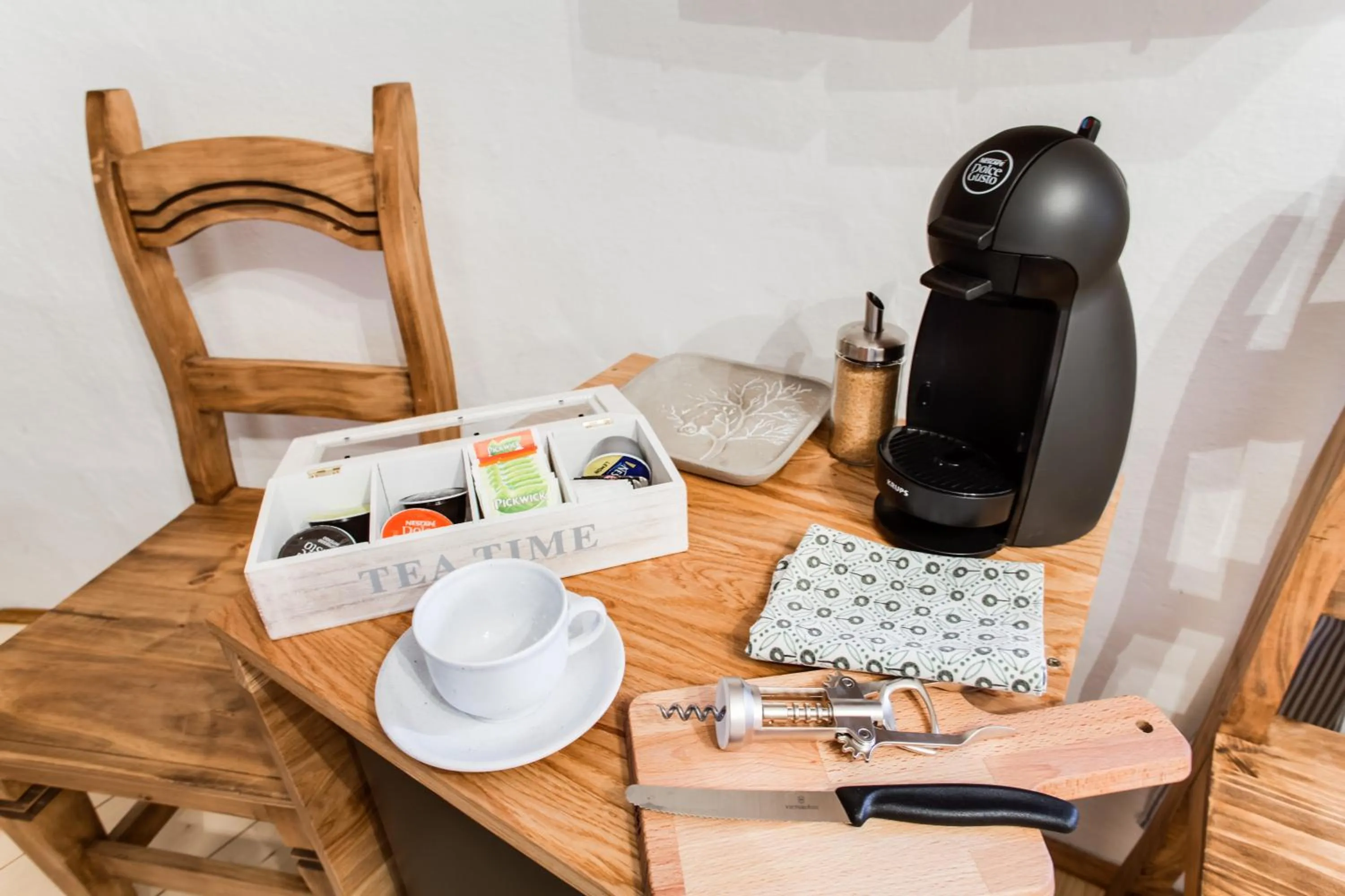 Coffee/tea facilities in Krumlov Tower