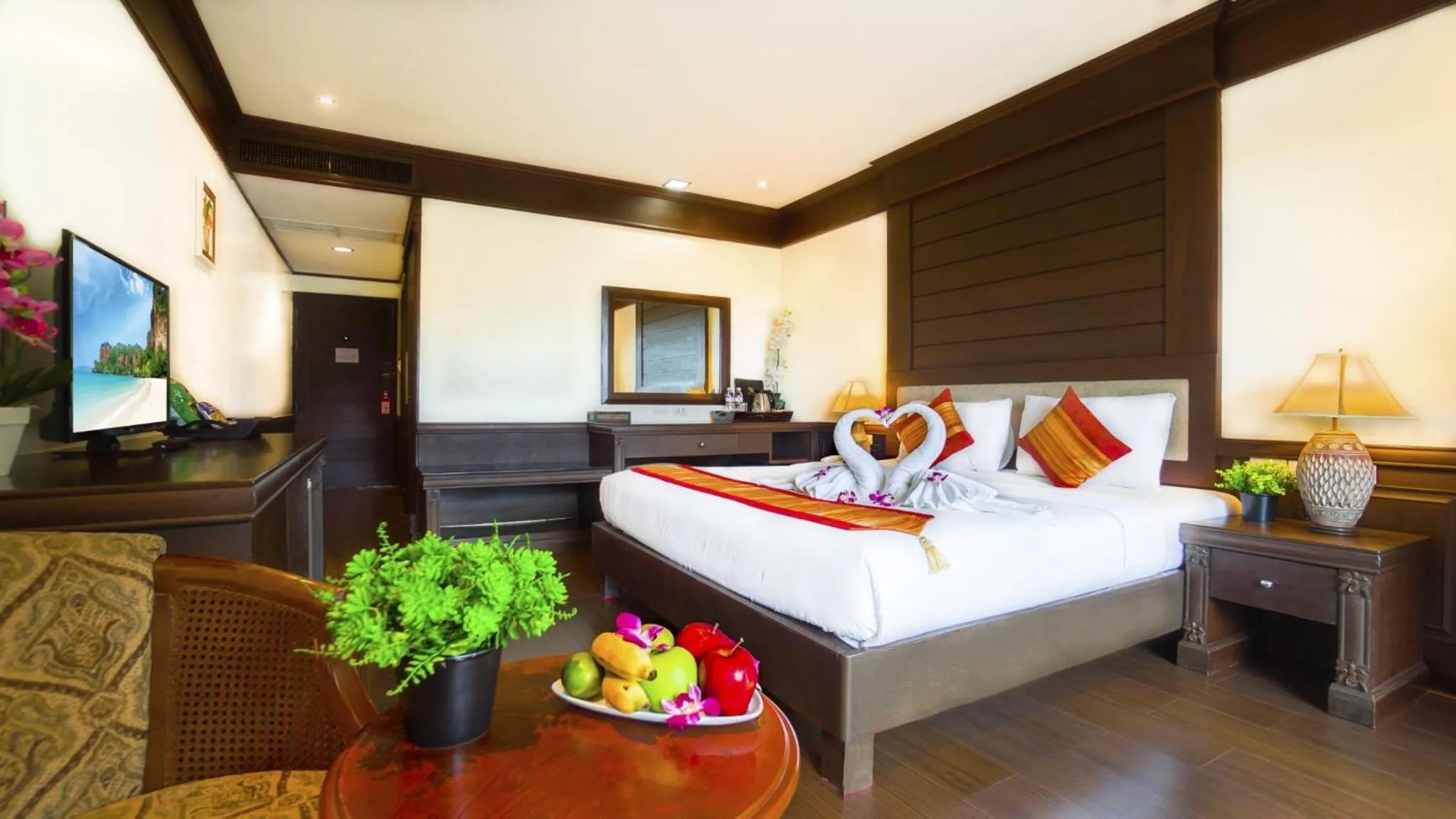 Bed in Aonang Orchid Resort