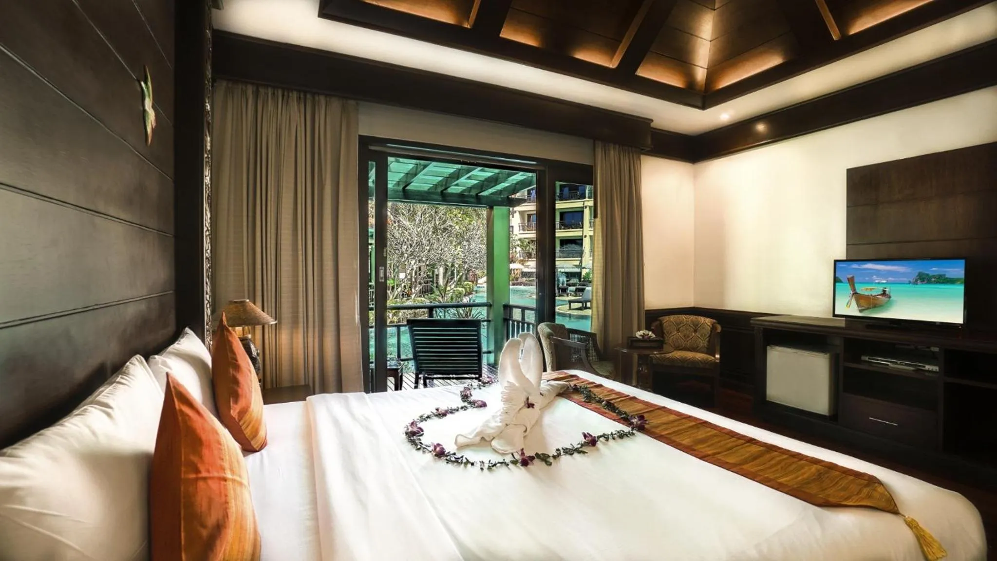 Bed in Aonang Orchid Resort