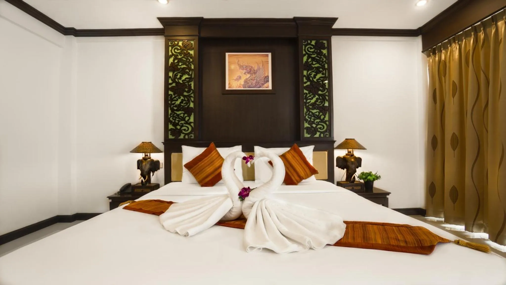 Bed in Aonang Orchid Resort