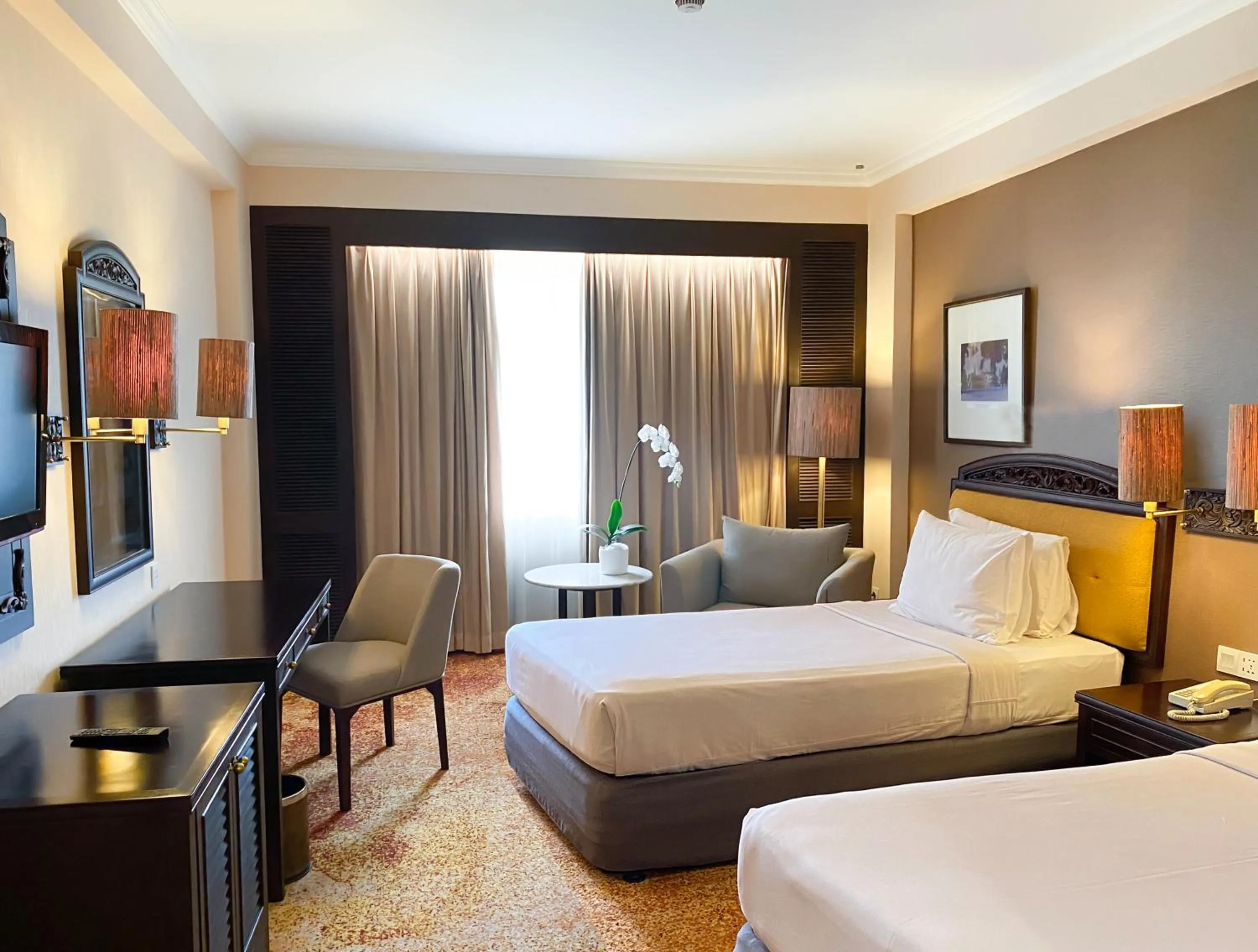 Bed in Grand Diamond Hotel Yogyakarta