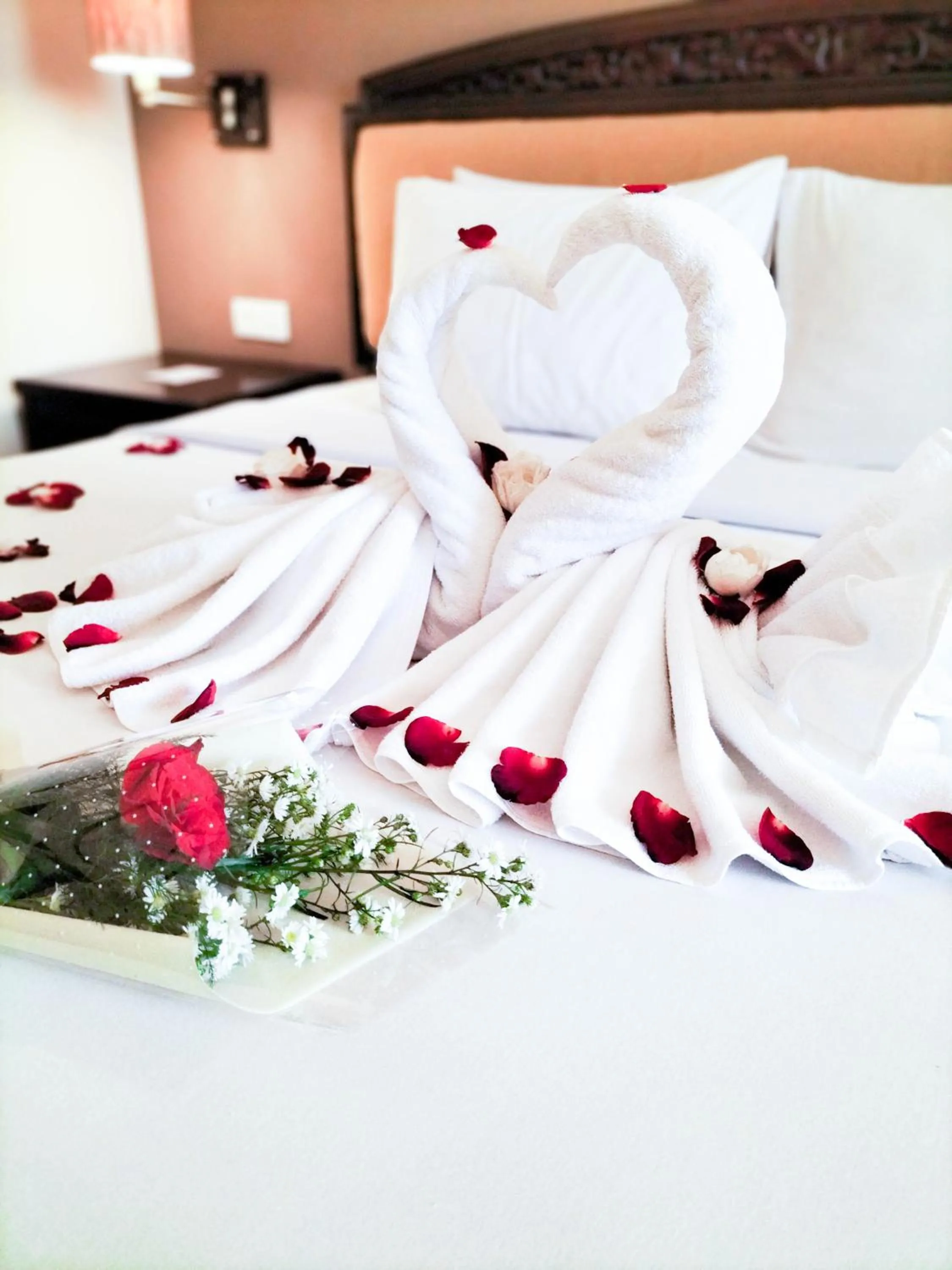 Bed in Grand Diamond Hotel Yogyakarta