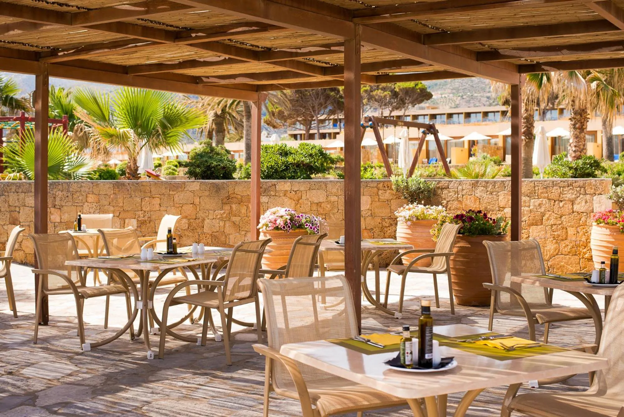 Patio in Kernos Beach Hotel & Bungalows