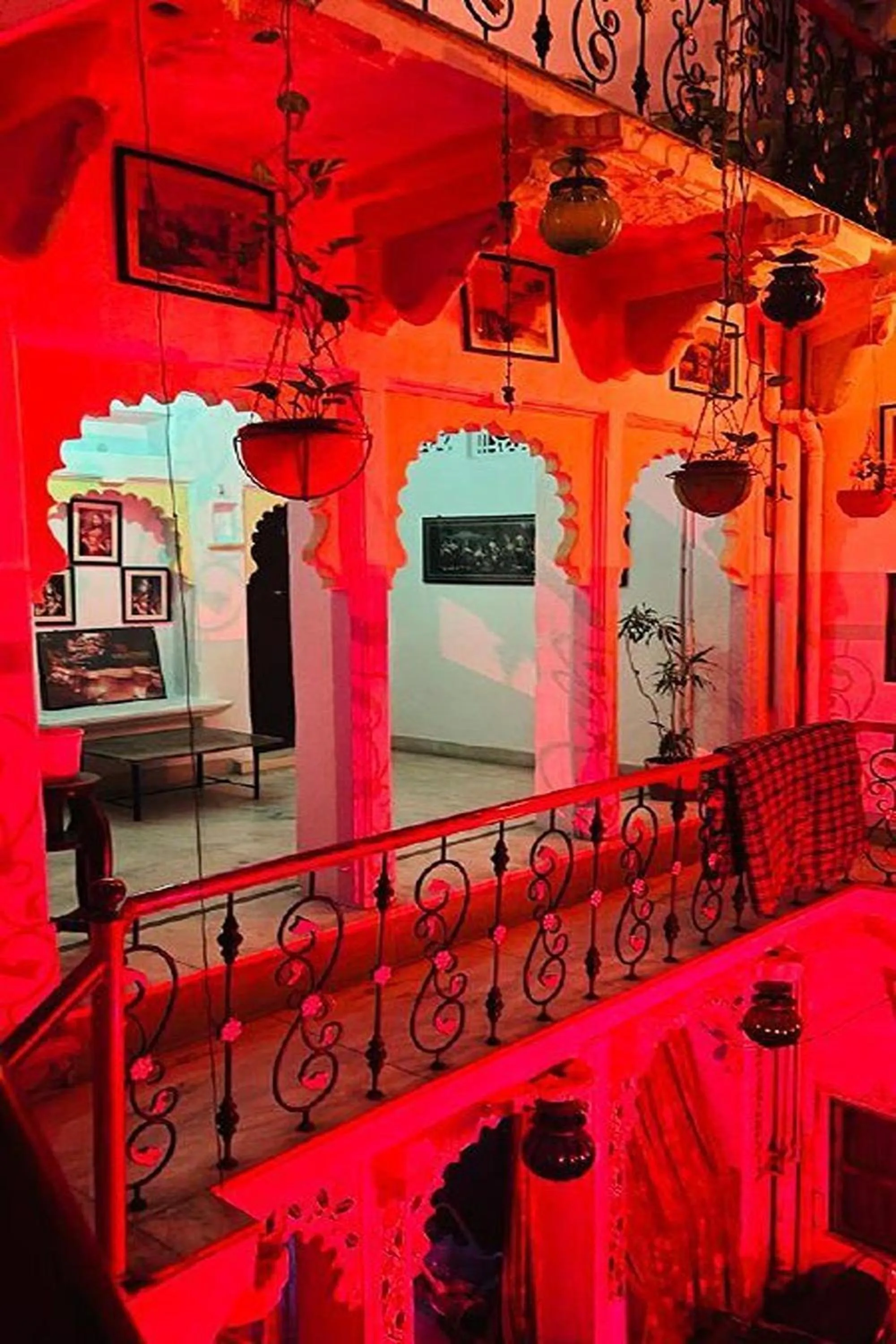 Living room in Nukkad Guest House Near Lake Pichola