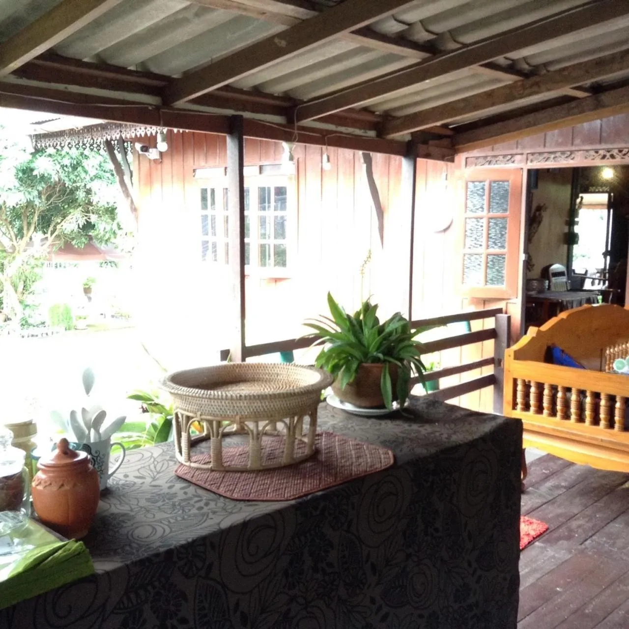 Patio in Oui Kaew Homestay