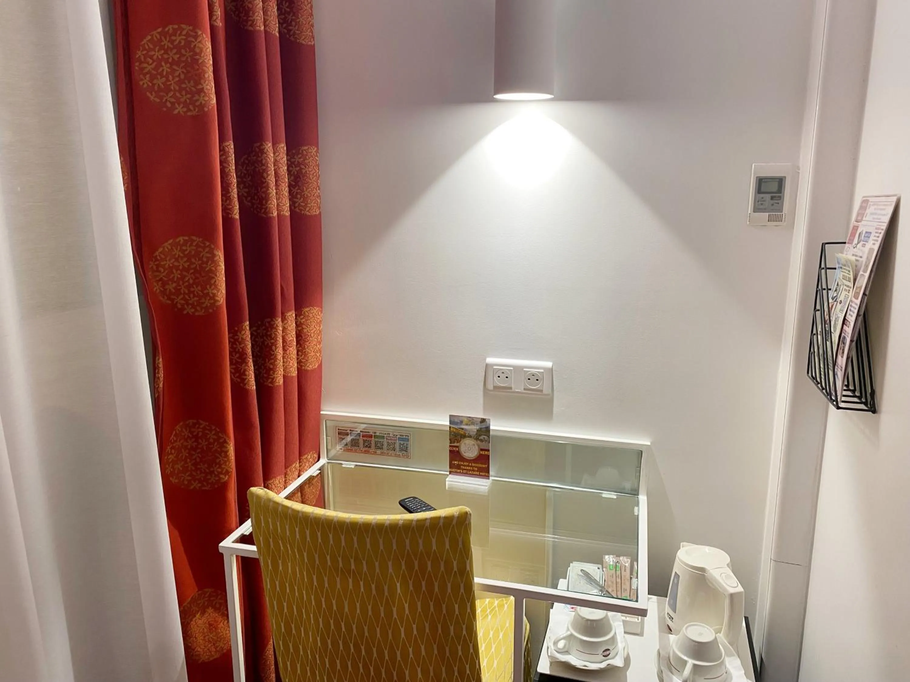 Seating area in Austin's Saint Lazare Hotel