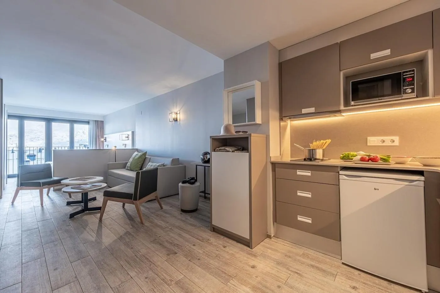 Kitchen or kitchenette in Apartamentos Caribou