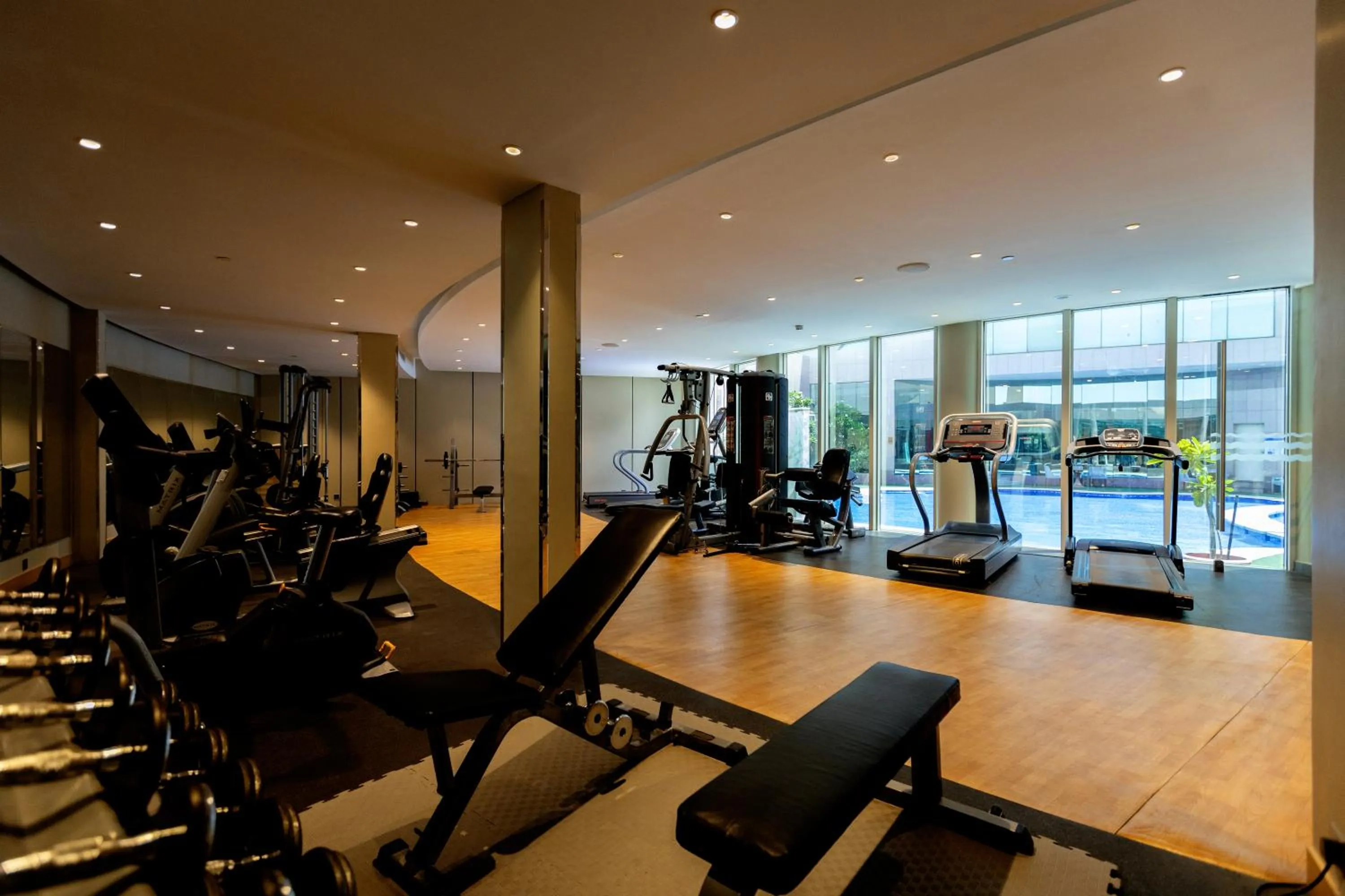 Fitness centre/facilities in Ramada Hotel & Suites by Wyndham Al Qassim