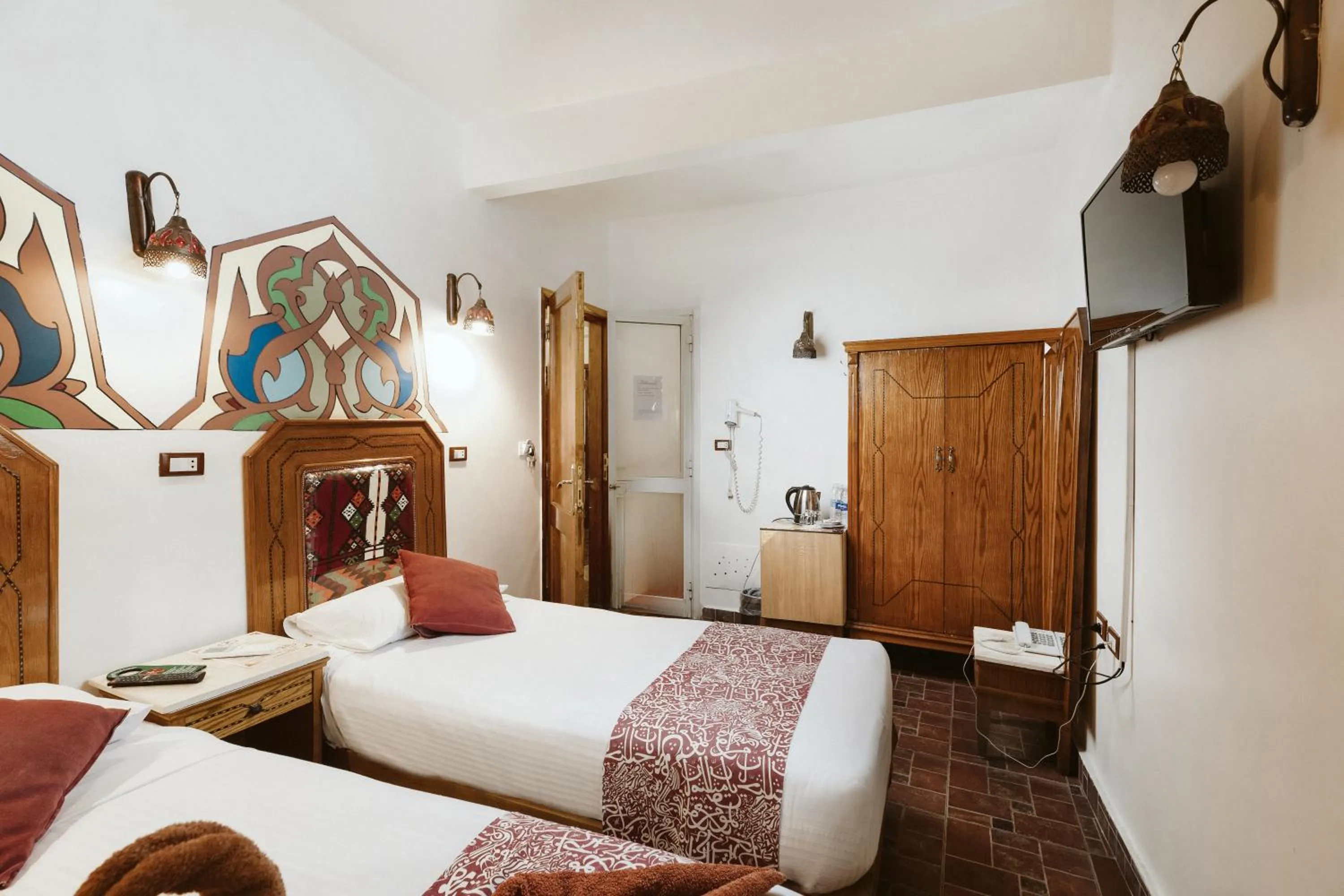 Bed in Nefertiti Hotel Luxor