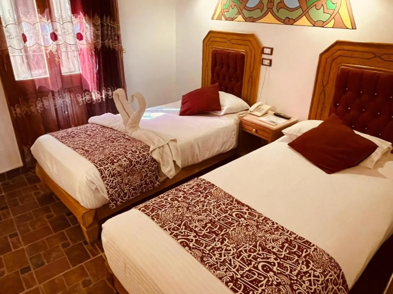 Bed in Nefertiti Hotel Luxor