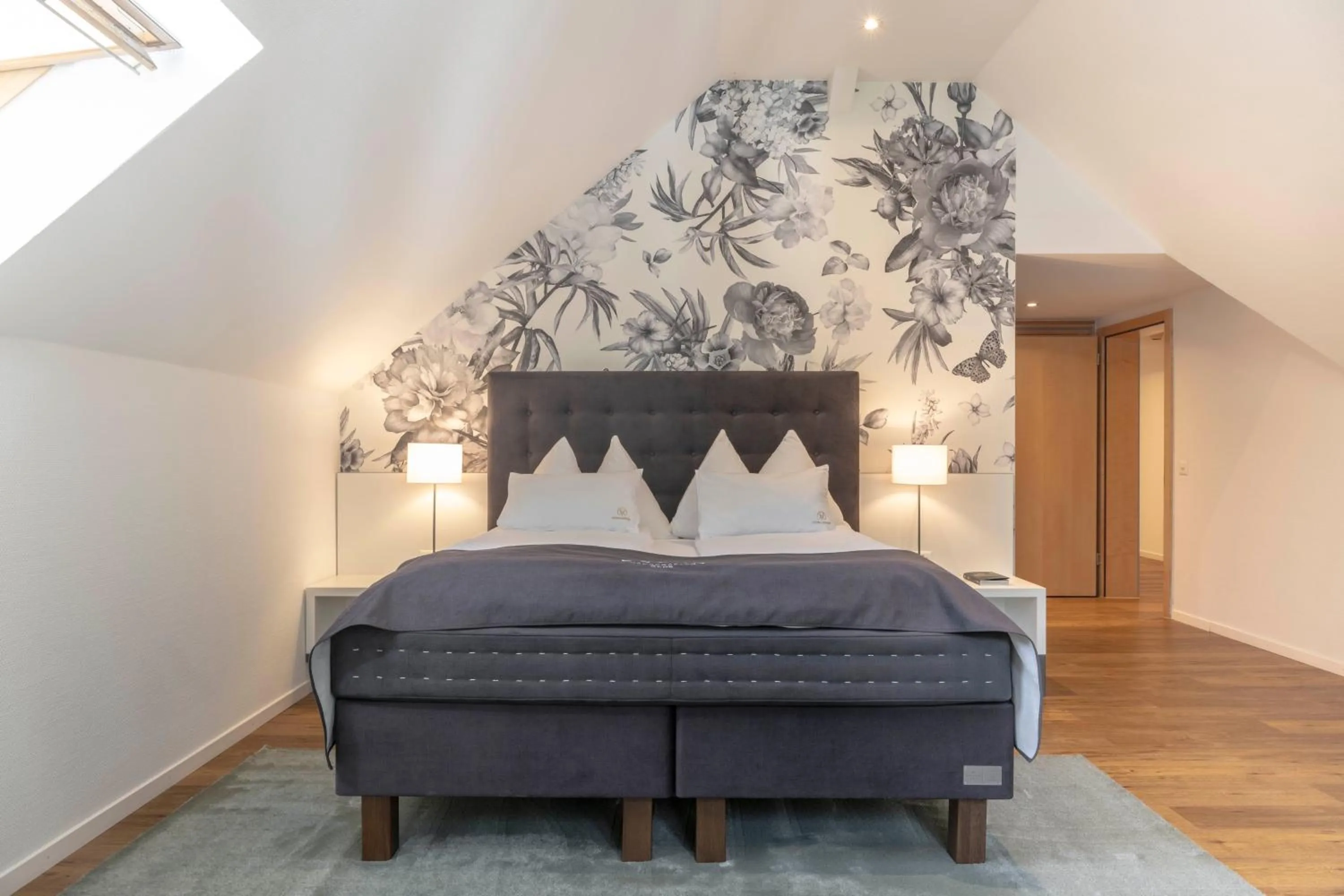 Bed in Hotel Vitznauerhof - Lifestyle Hideaway at Lake Lucerne