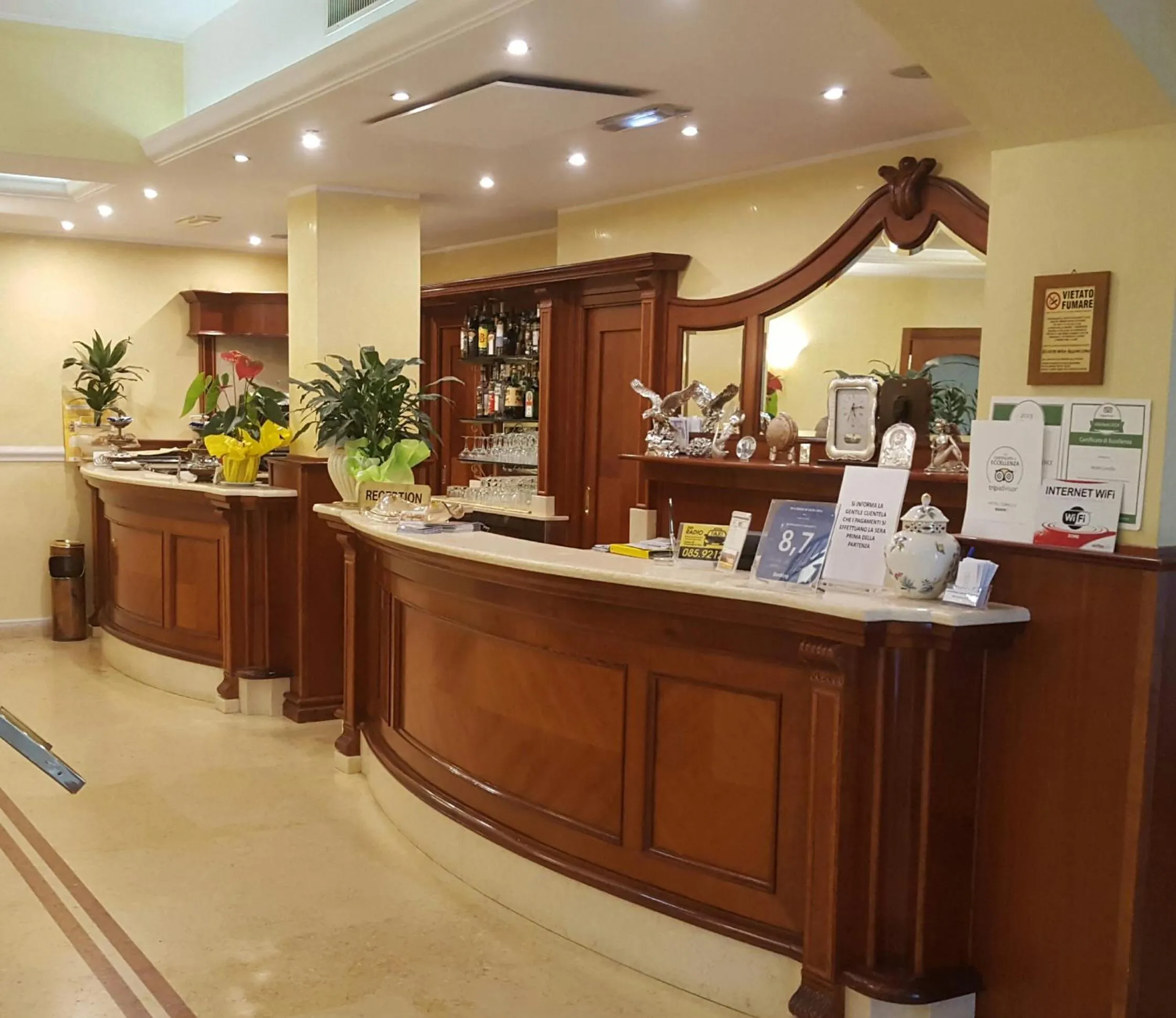 Lobby or reception in Hotel Corallo