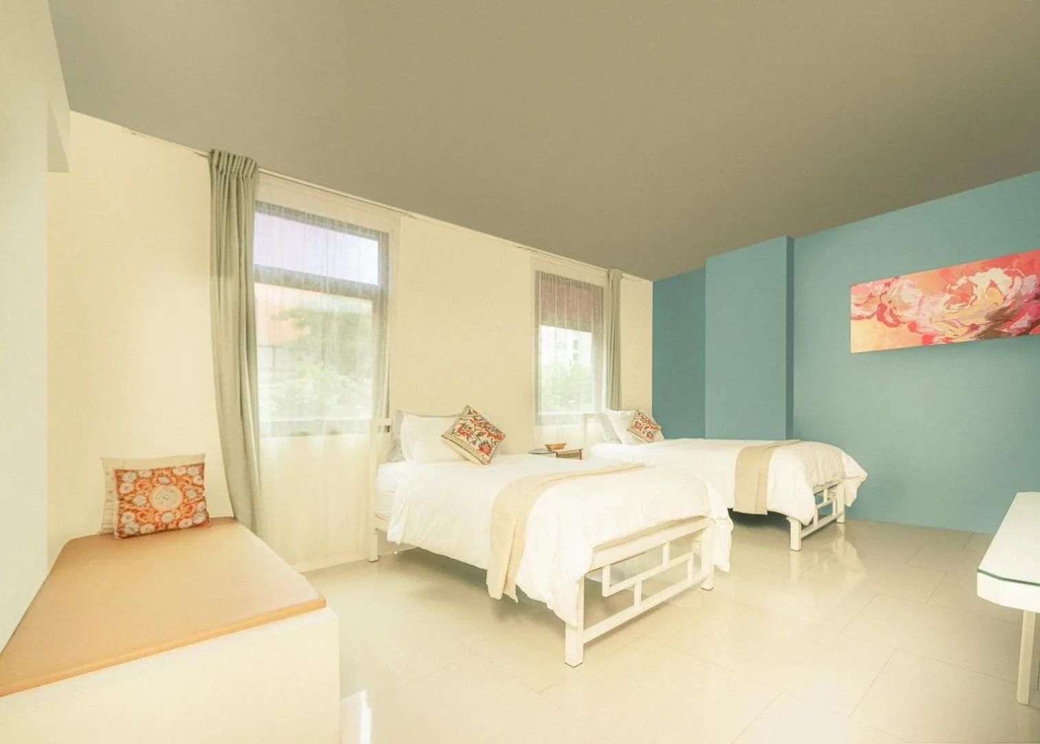 Bed in Baansuanprannok Hotel