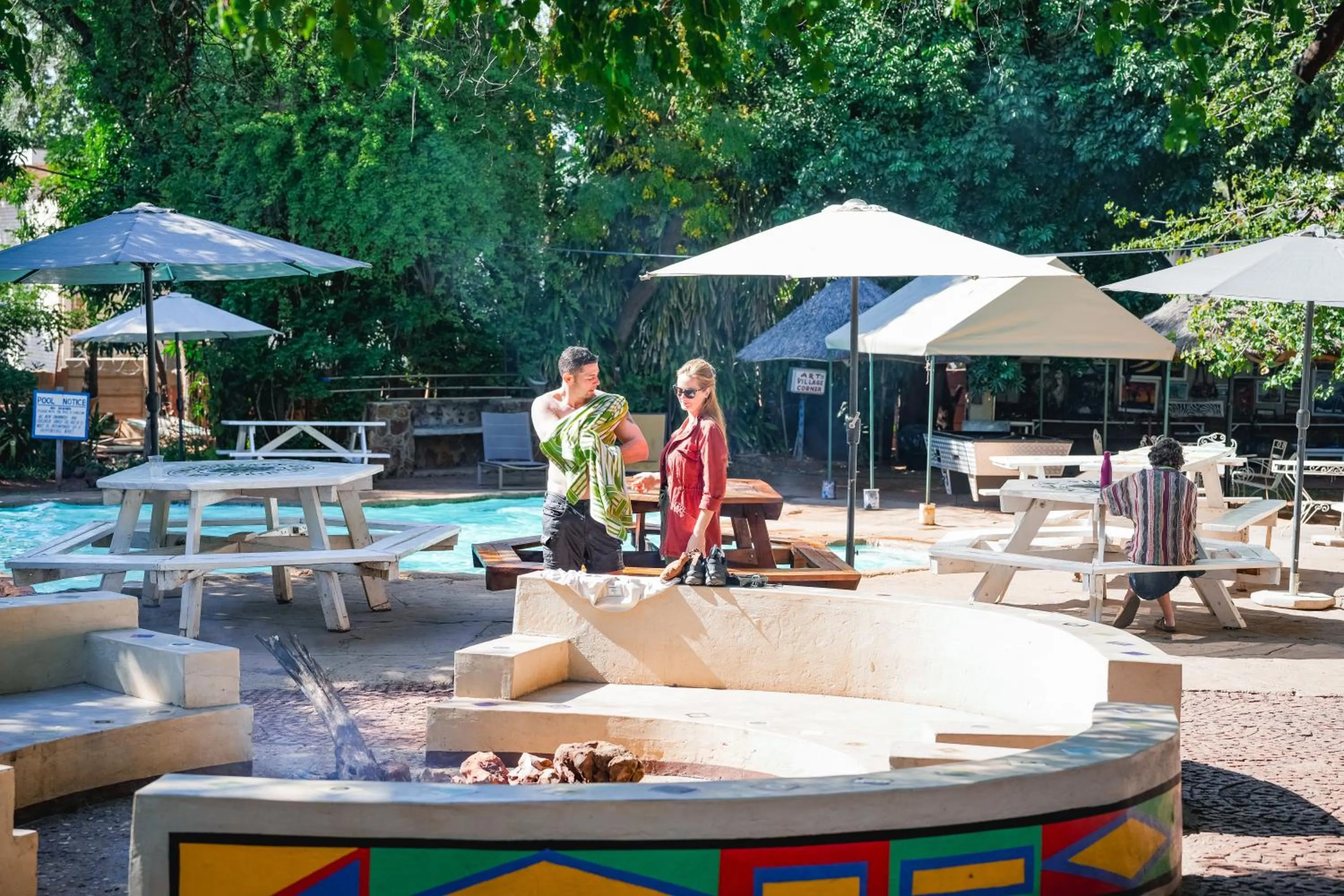 Swimming pool in Shoestrings Backpackers Lodge Vic Falls