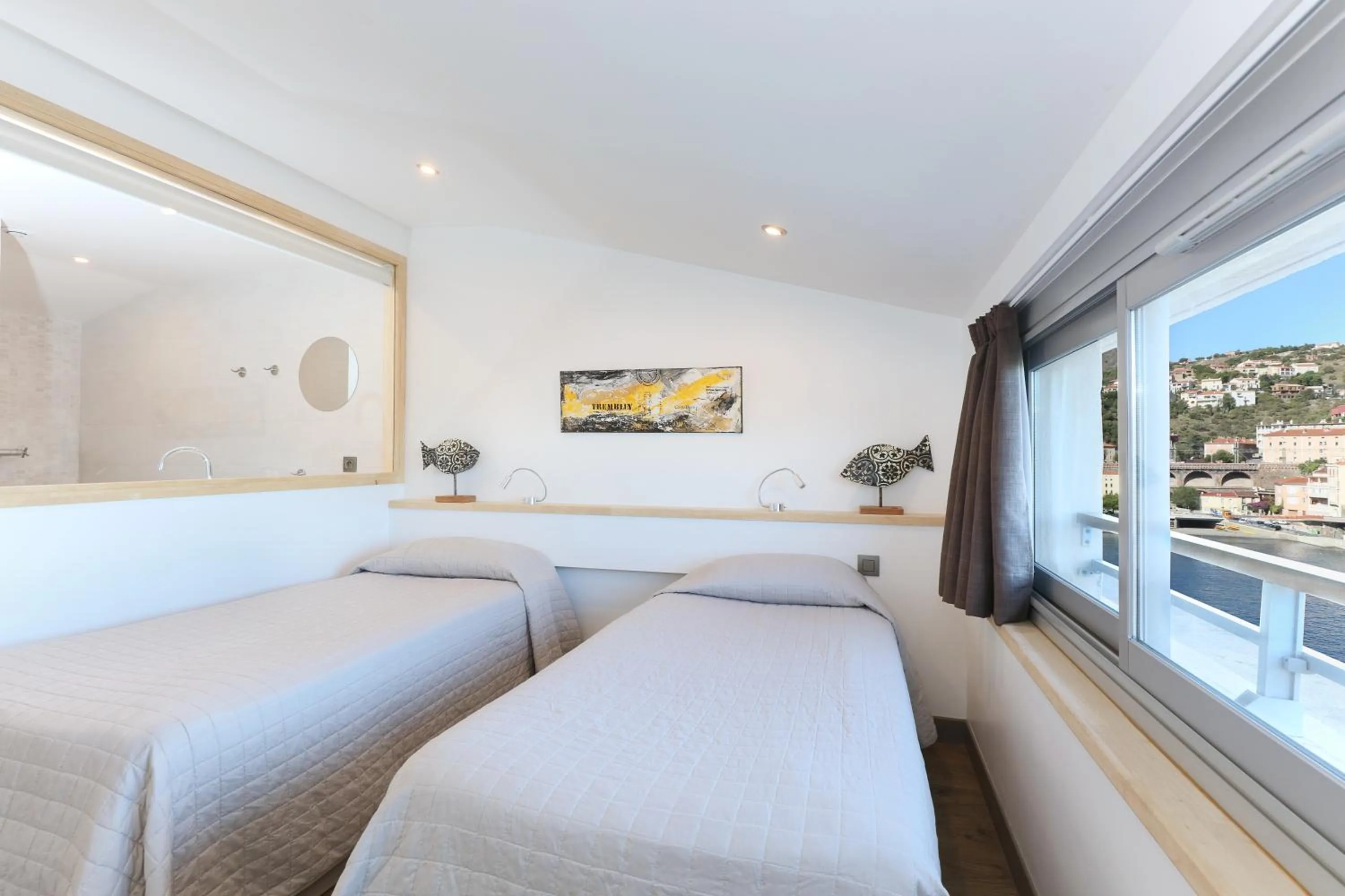 Bed in Hotel La Vigie - Face à la mer