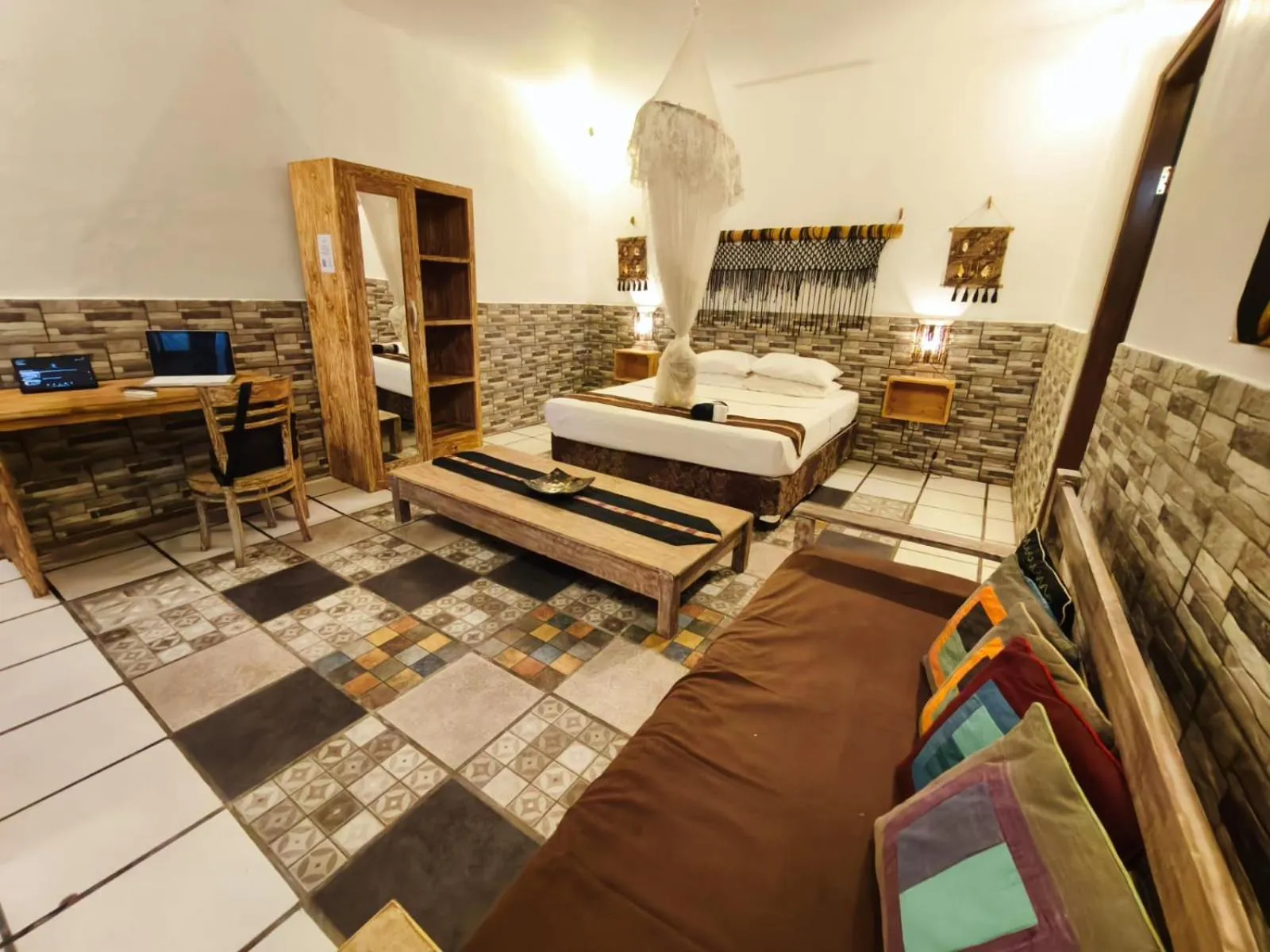 Bed in Canggu Pinpoint Rooms