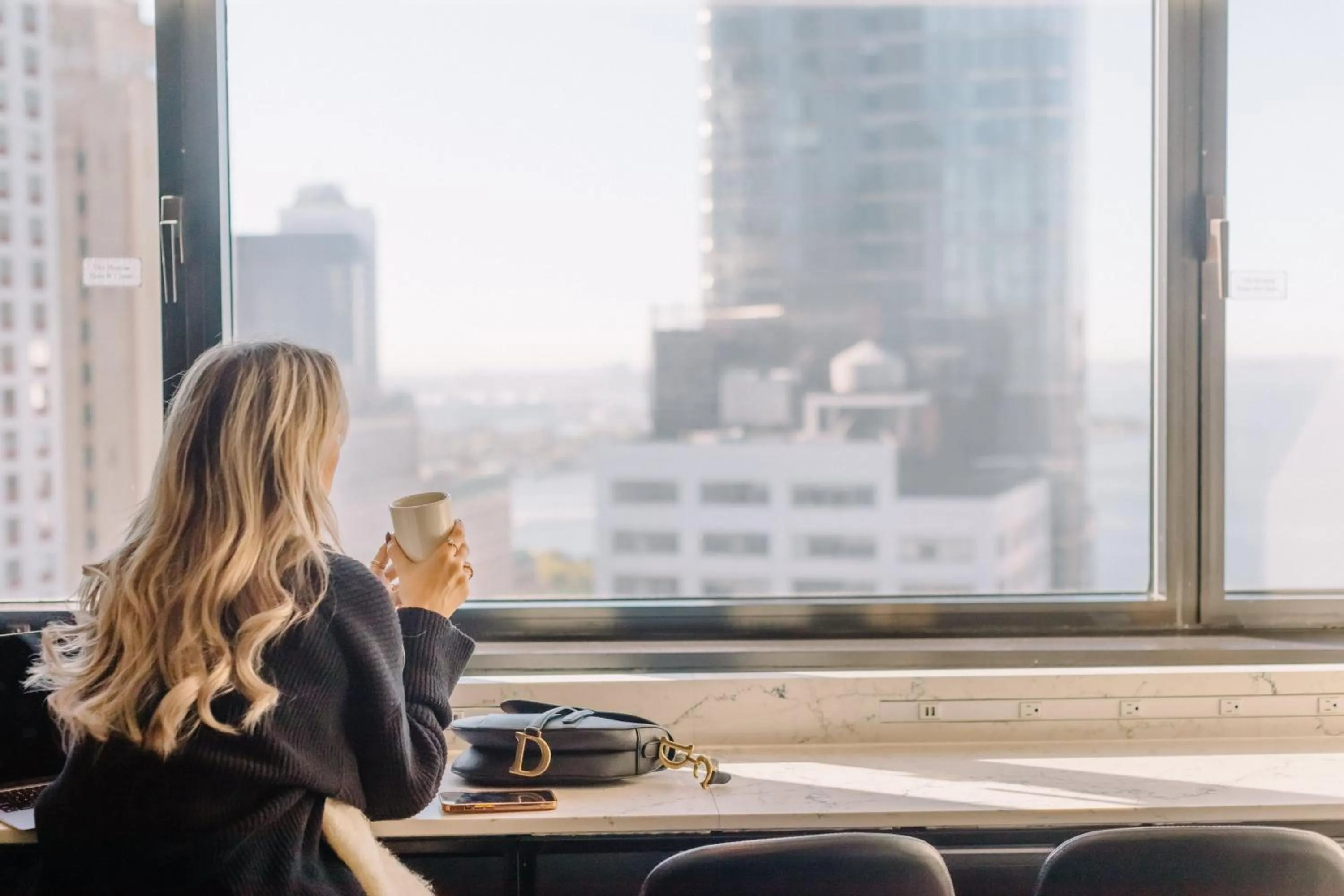 Lounge or bar in New York Marriott Downtown