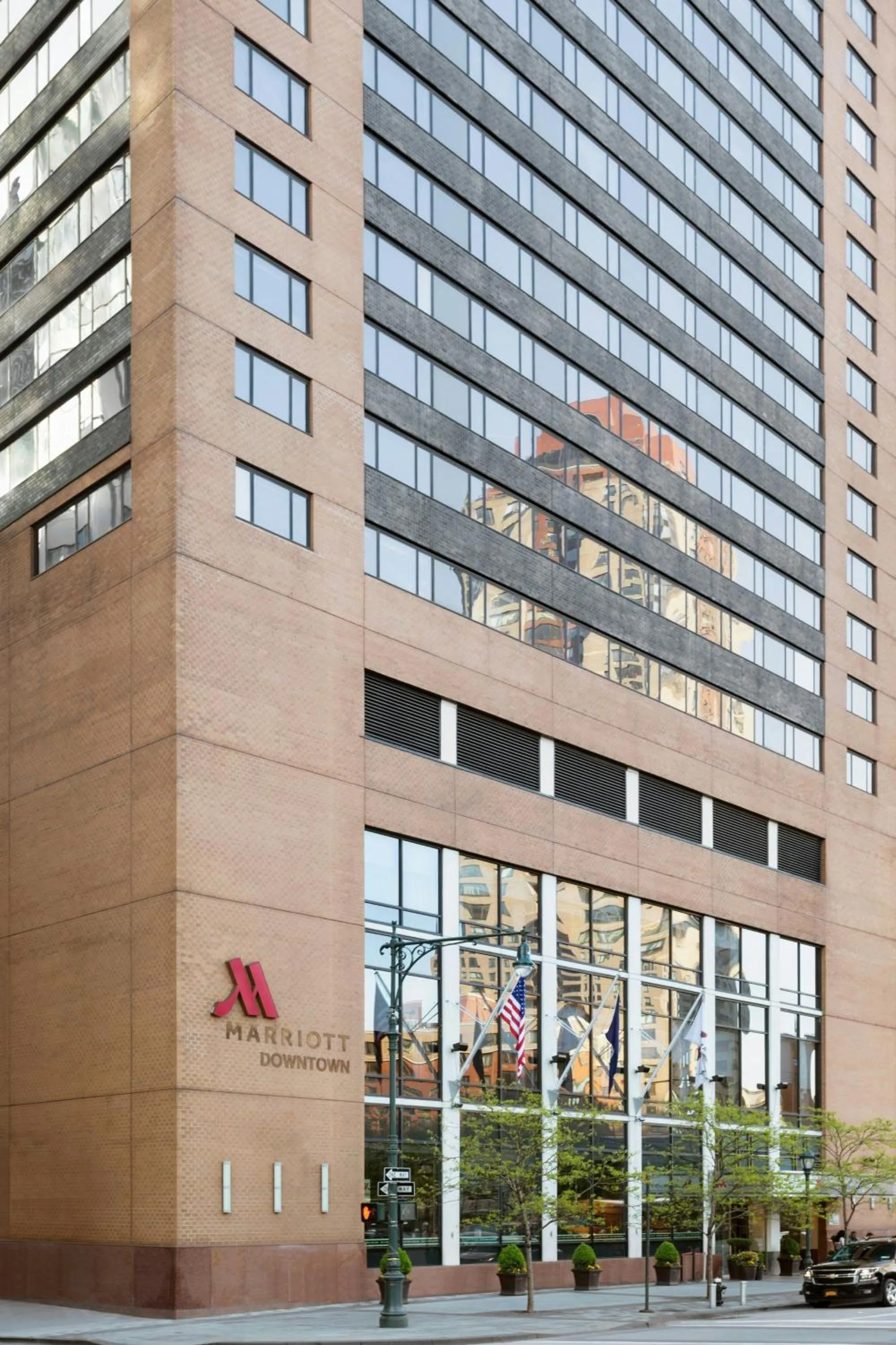 Property building in New York Marriott Downtown