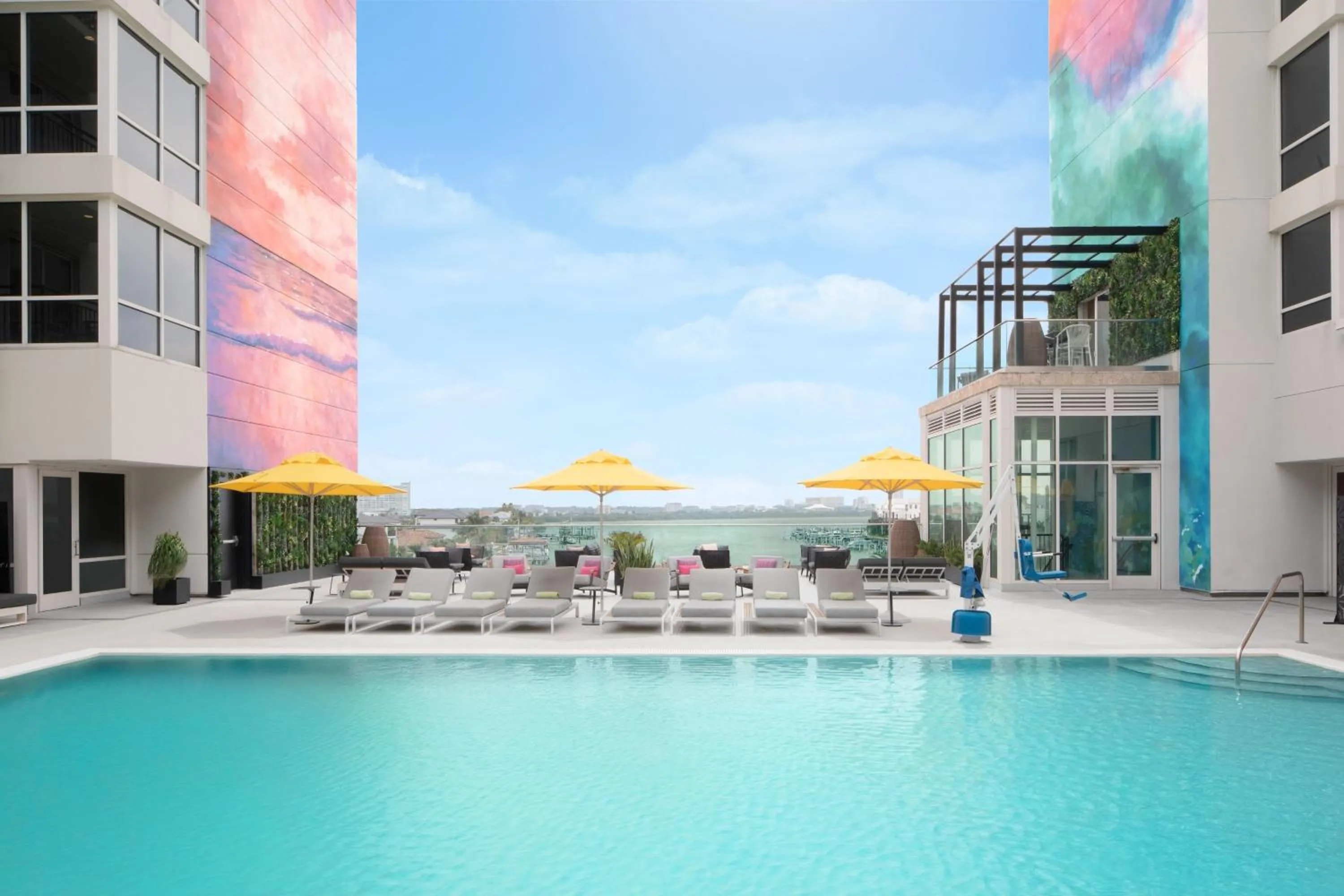 Swimming pool in SpringHill Suites by Marriott Clearwater Beach