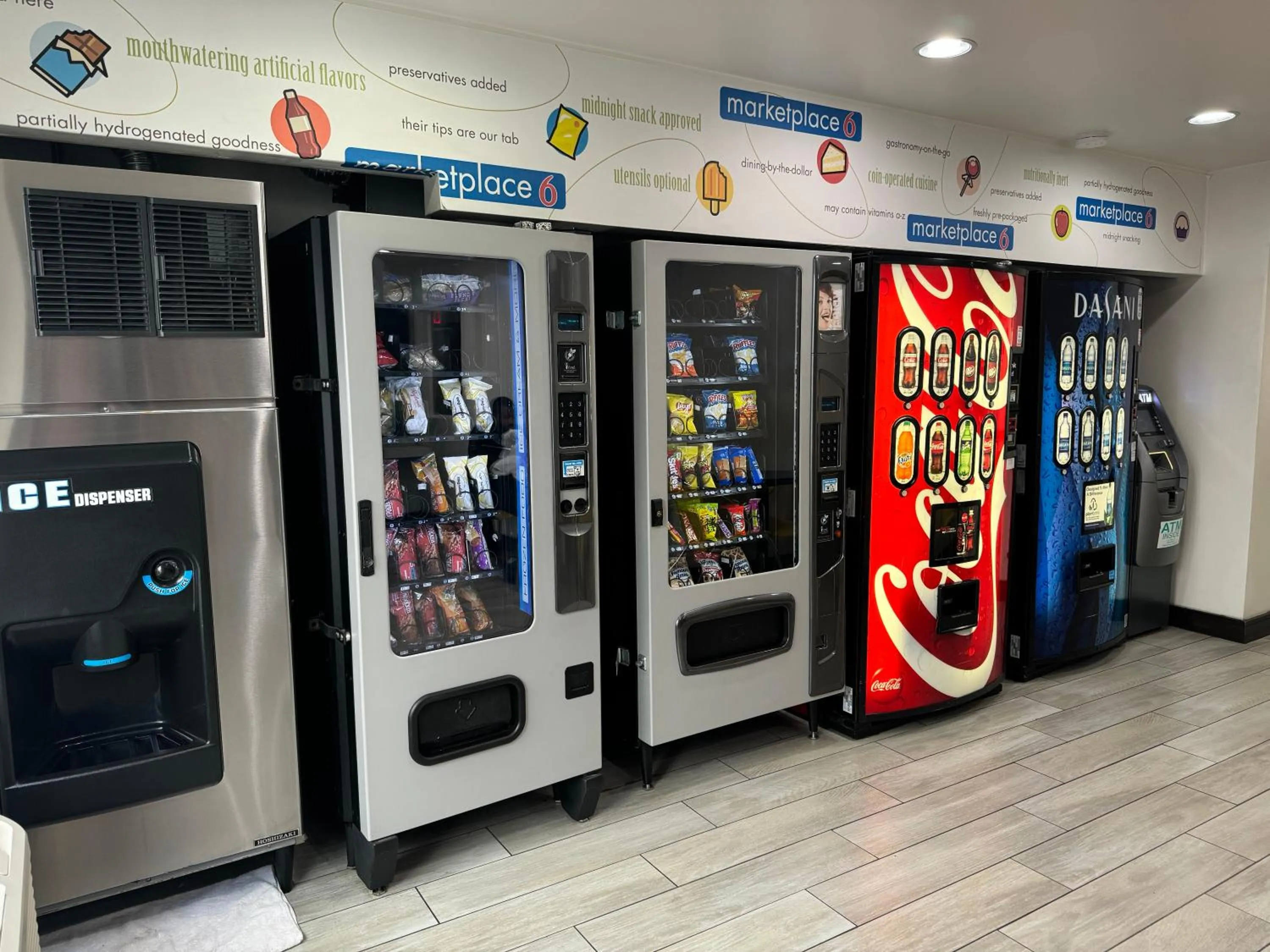 vending machine in Motel 6 Hollywood