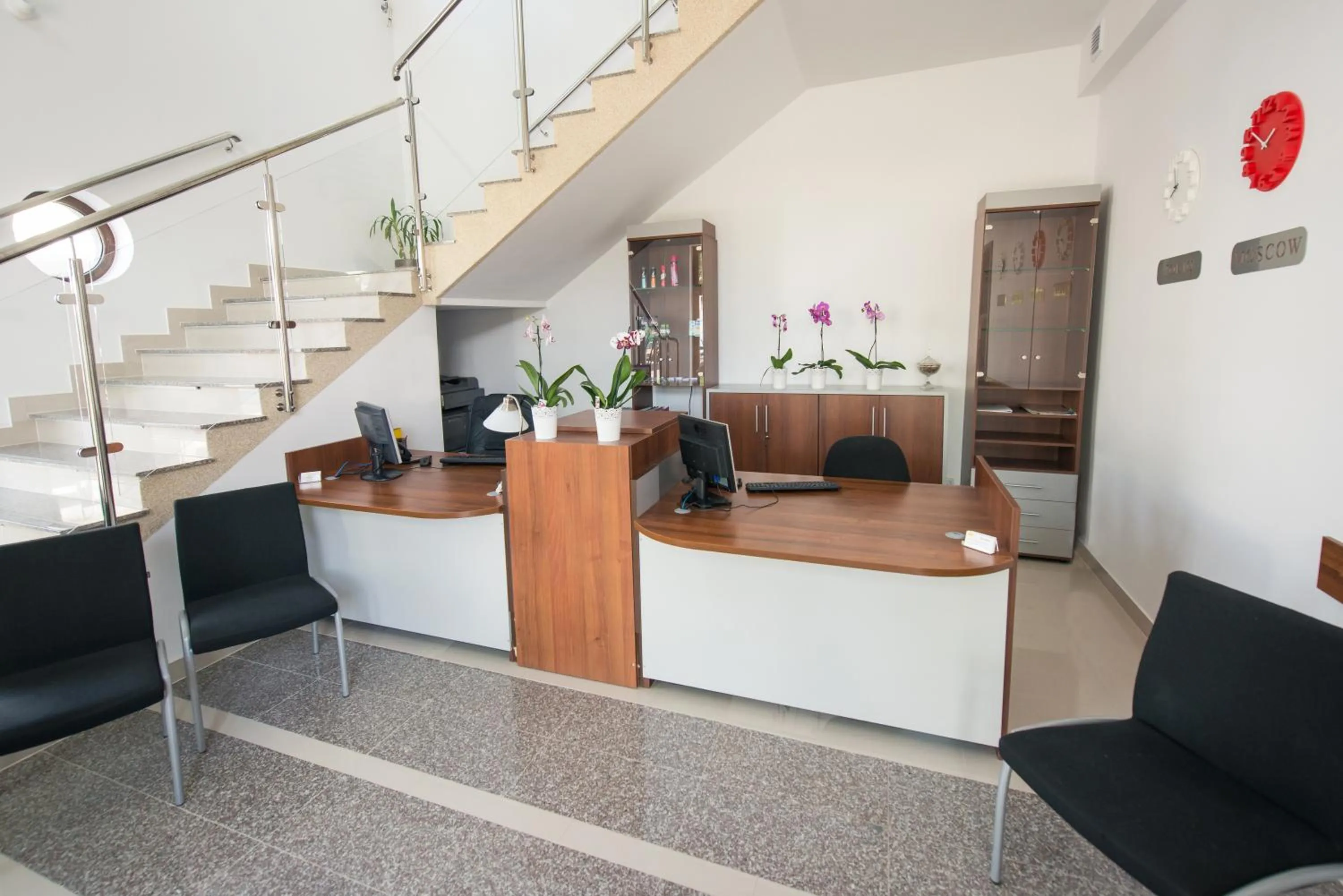 Lobby or reception in First Hotel