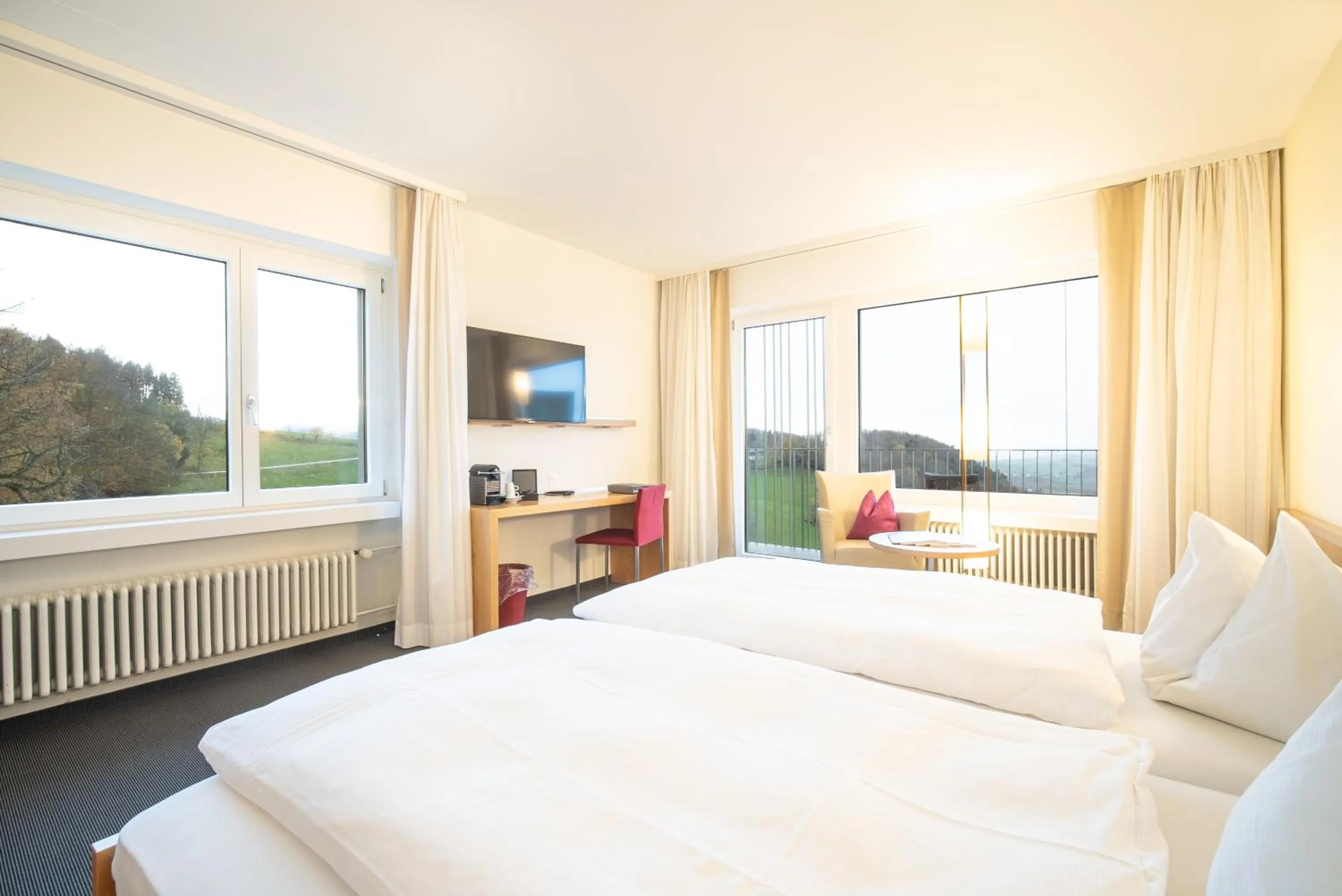 View (from property/room), Bed in Hotel Bad Ramsach