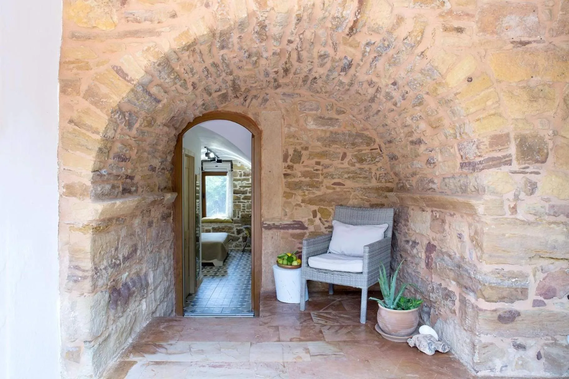 Seating area in Voulamandis House