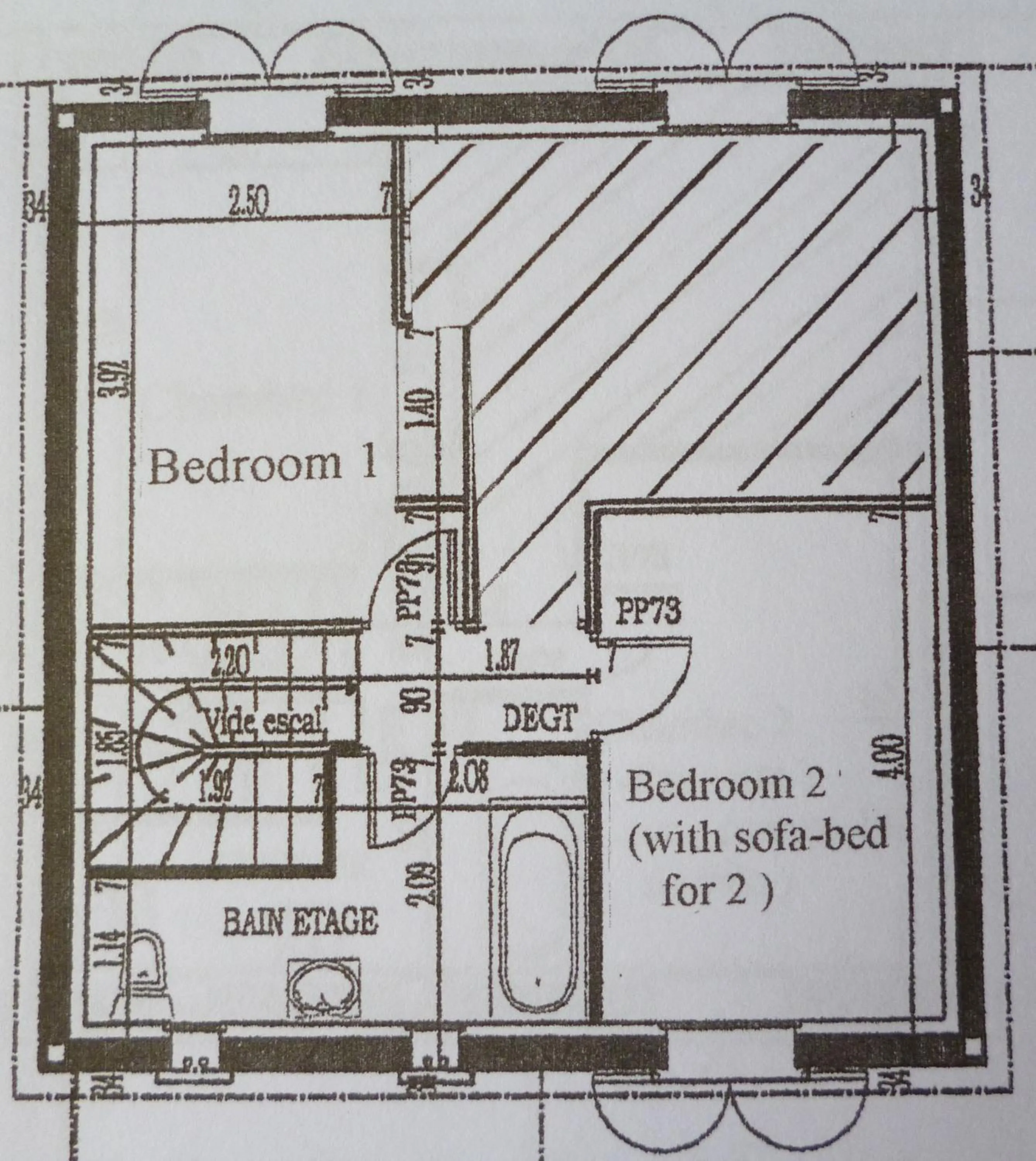 Floor plan in Chez Patrick Roujan