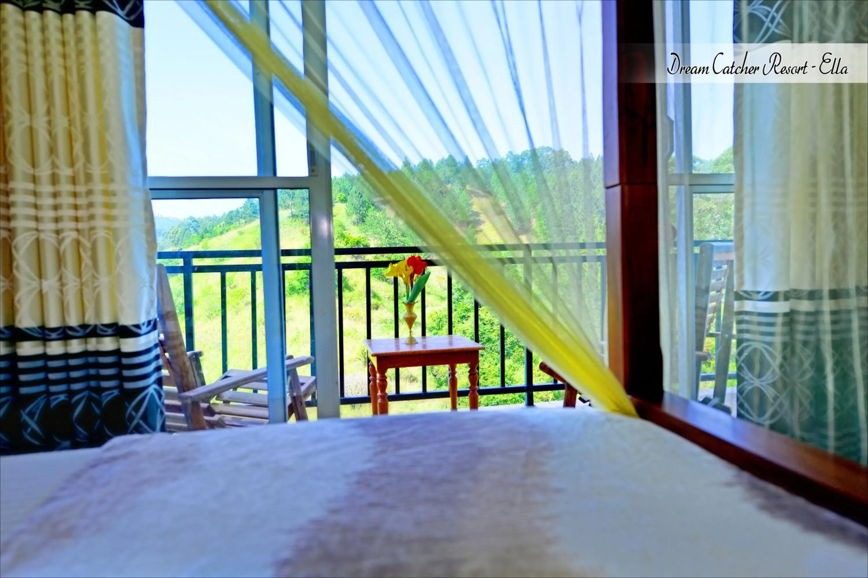 View (from property/room), Bed in Ella Dream Catcher Resort