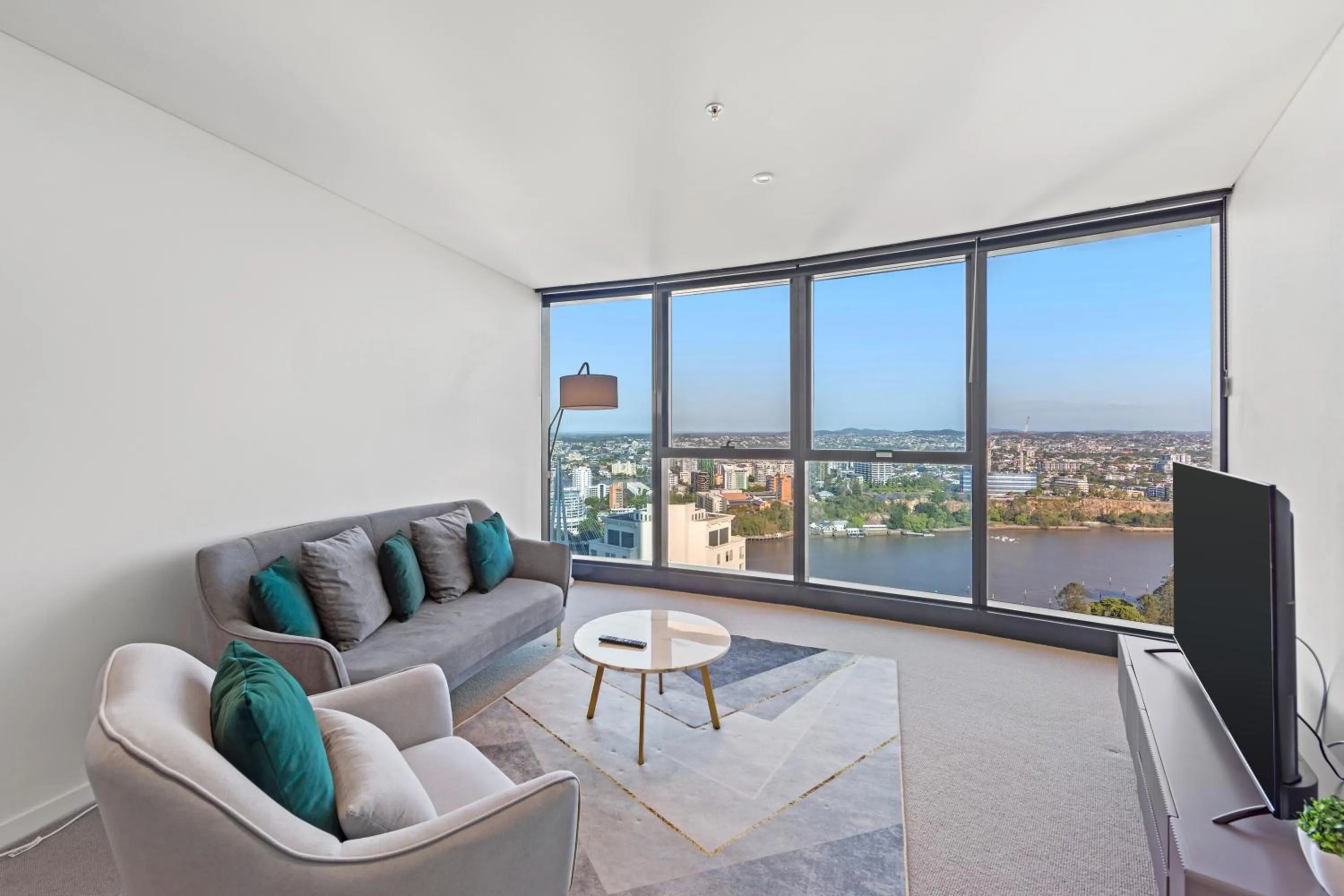 Living room in Brisbane Skytower by CLLIX