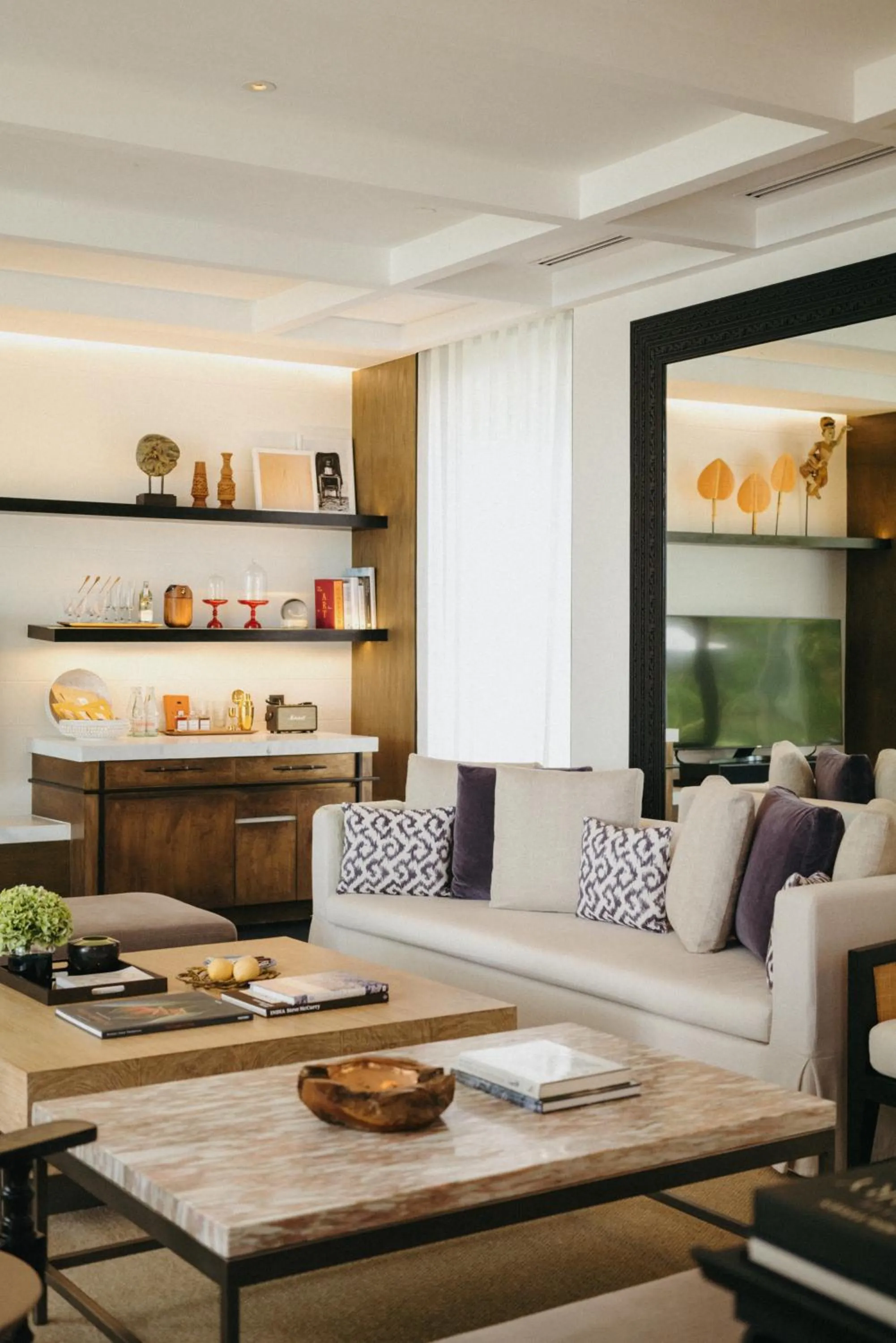 Living room in Rosewood Phuket