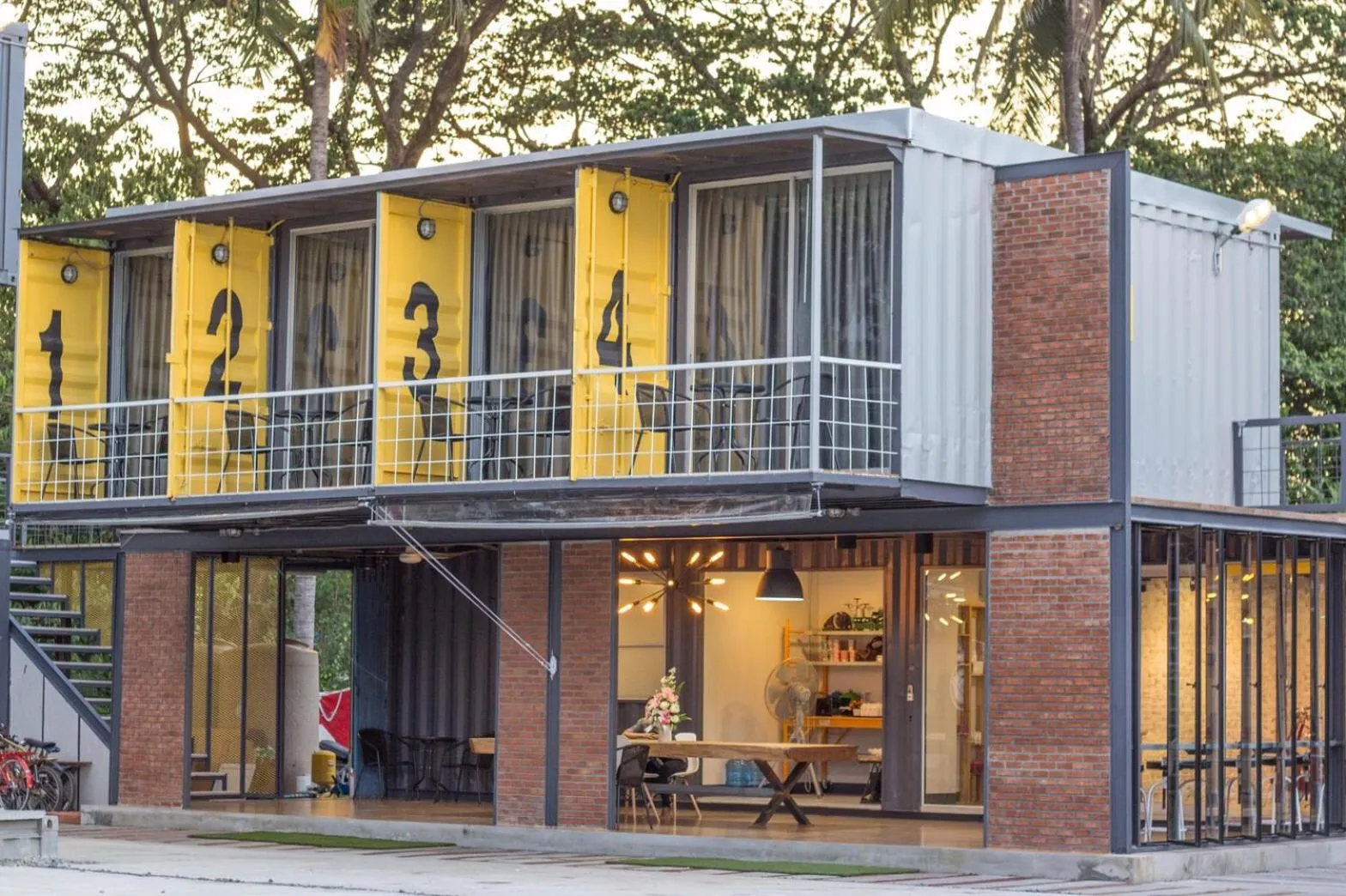 Property building in Ducati Bike Box Hotel