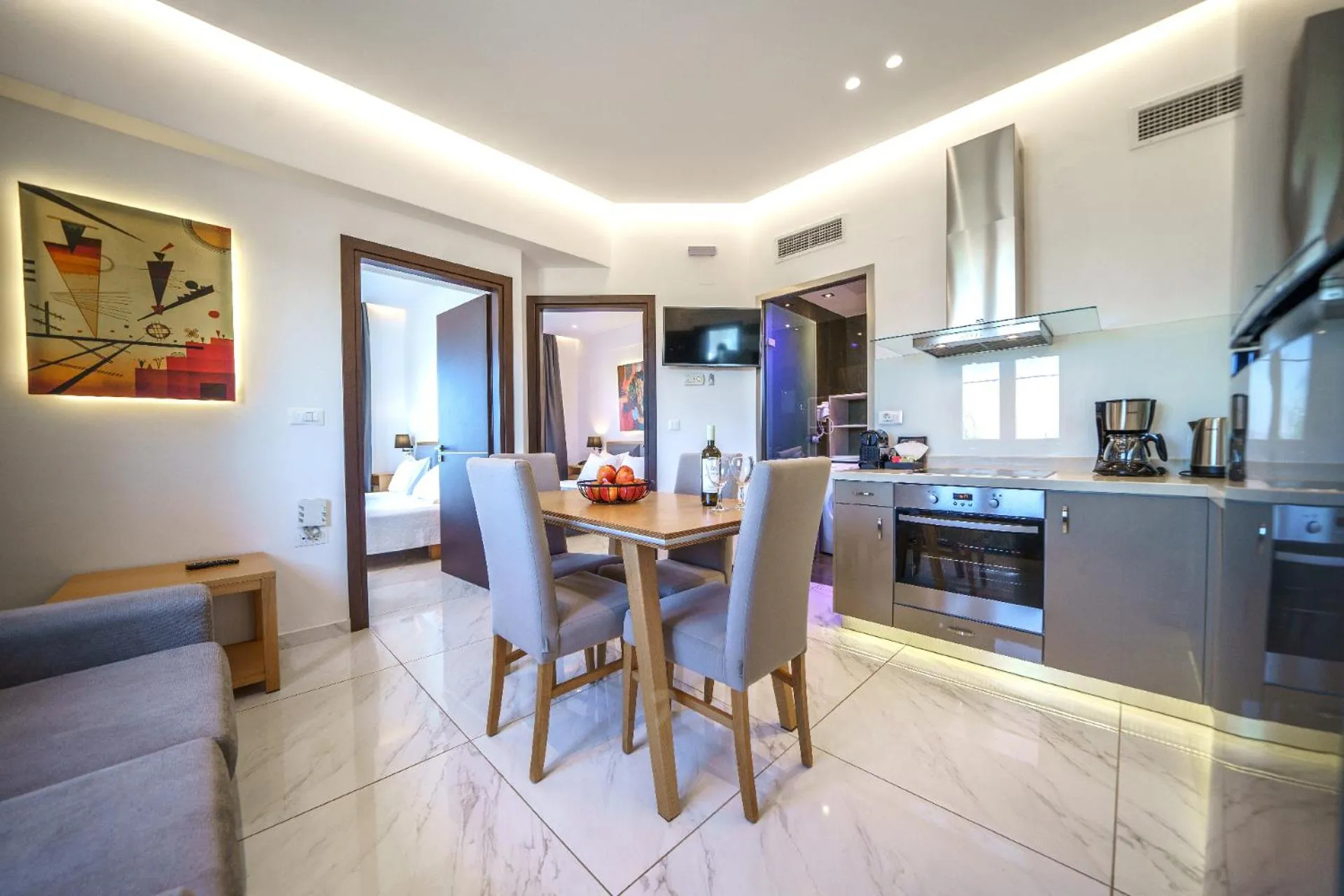 Living room in Elysian Suites