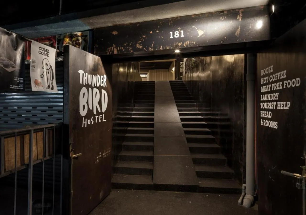 Facade/entrance in Thunder Bird Hostel