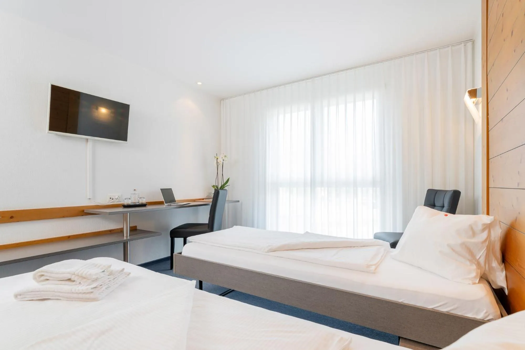 Bed in Swiss Heidi Hotel