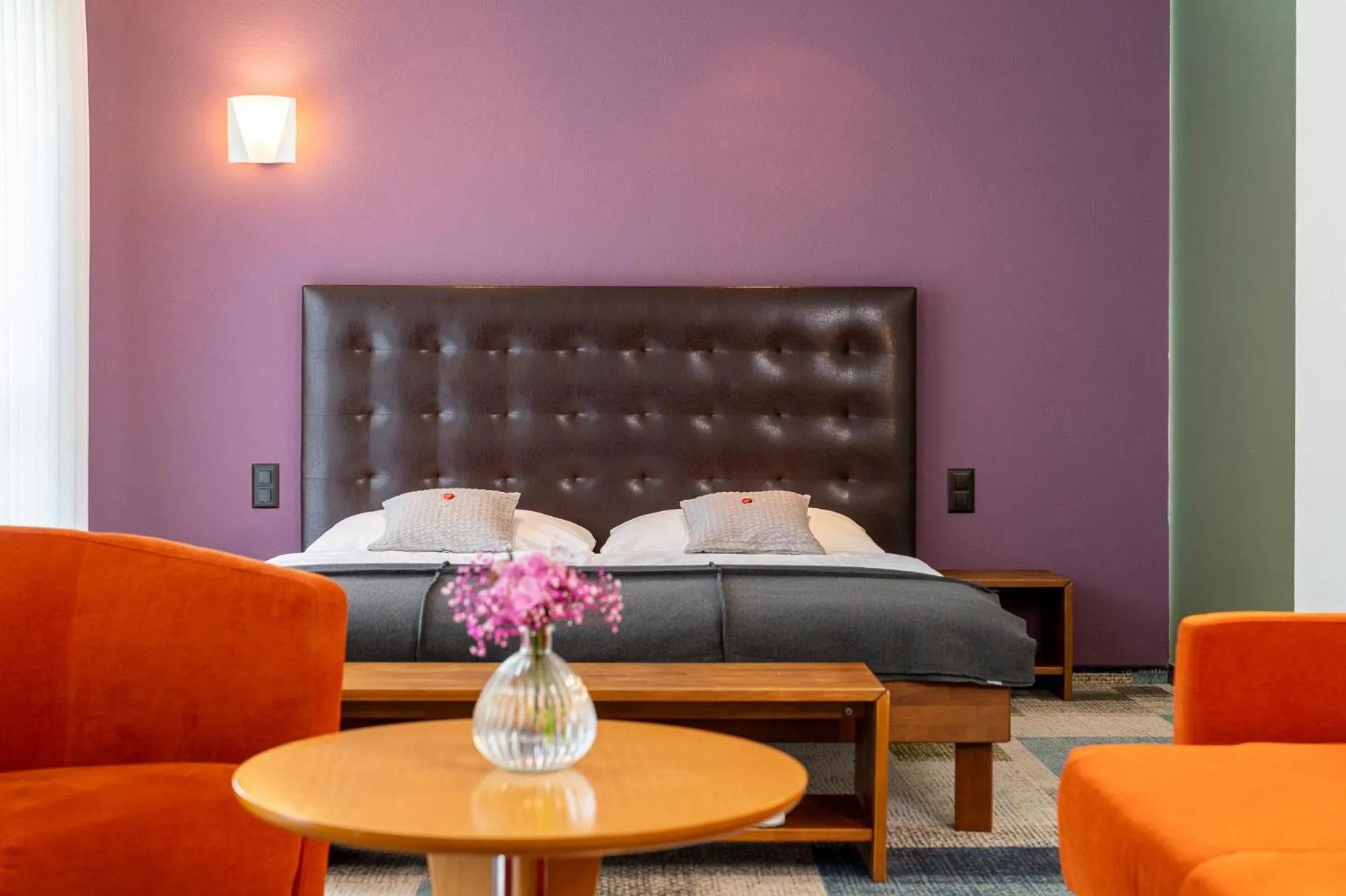 Bed in Swiss Heidi Hotel