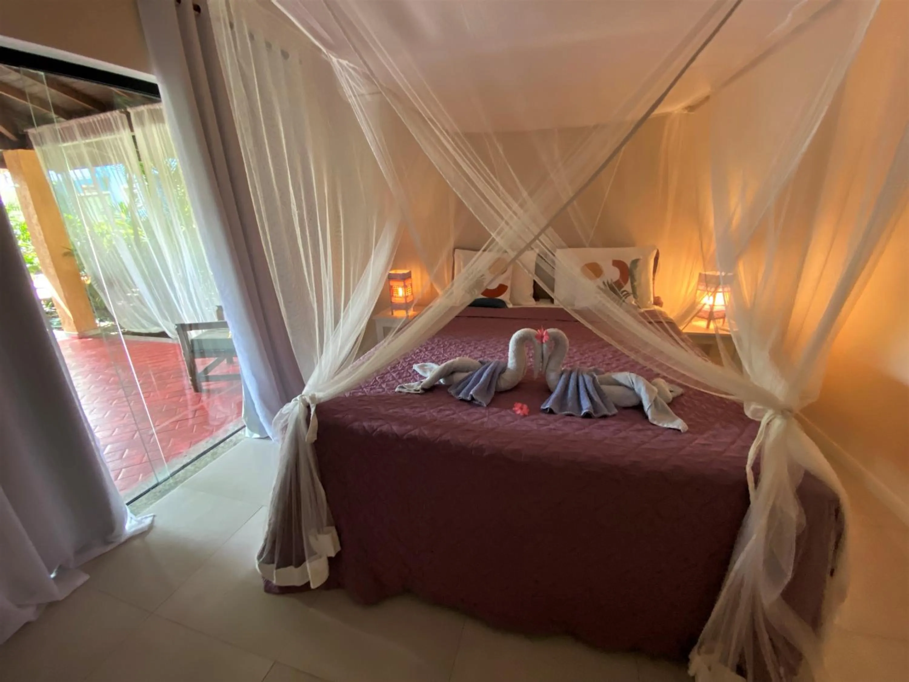 Bed in Ouro Sobre Azul Apart Hotel