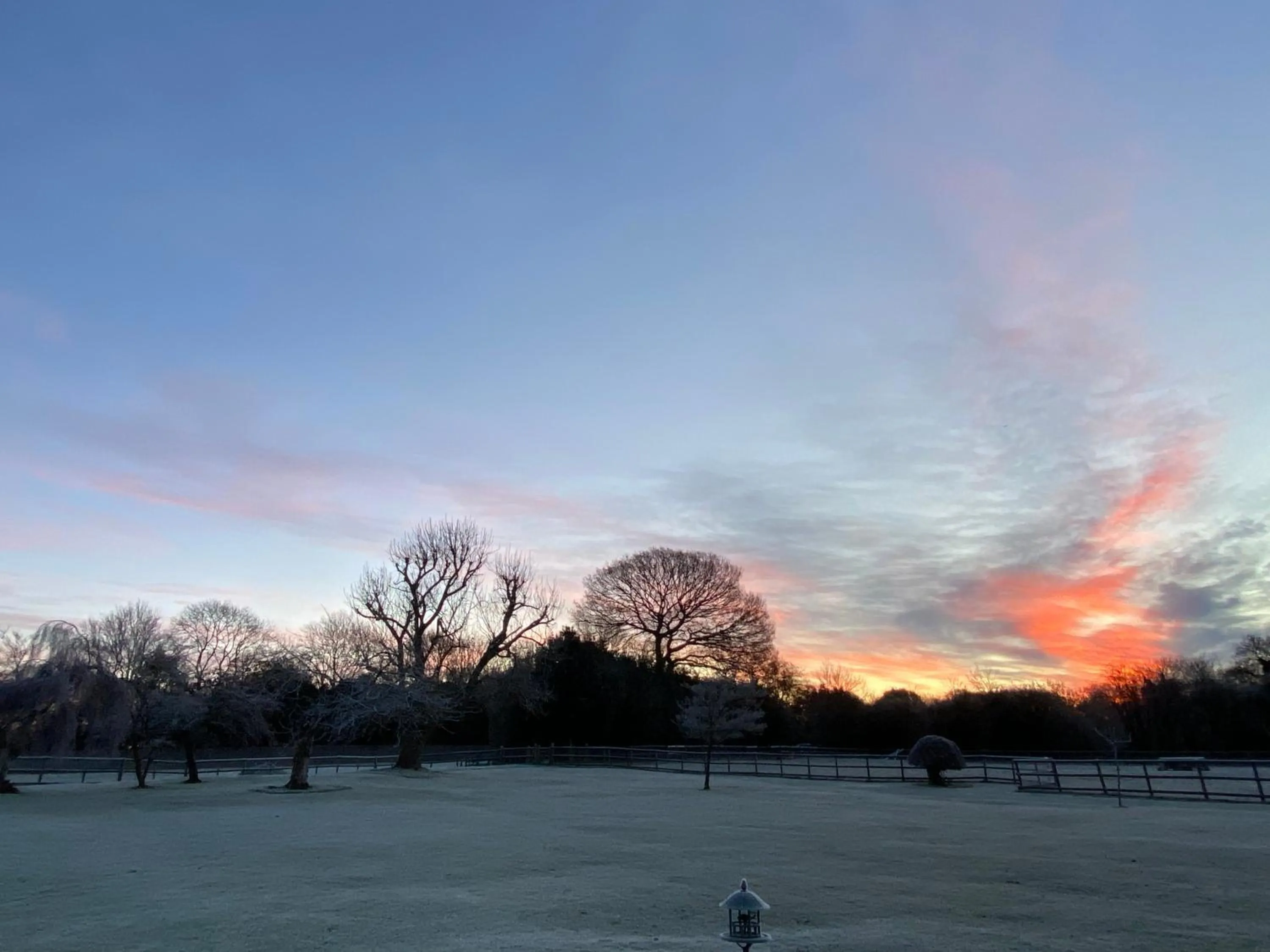 Sunset in The Secret Cottage & Hideaway Caravan