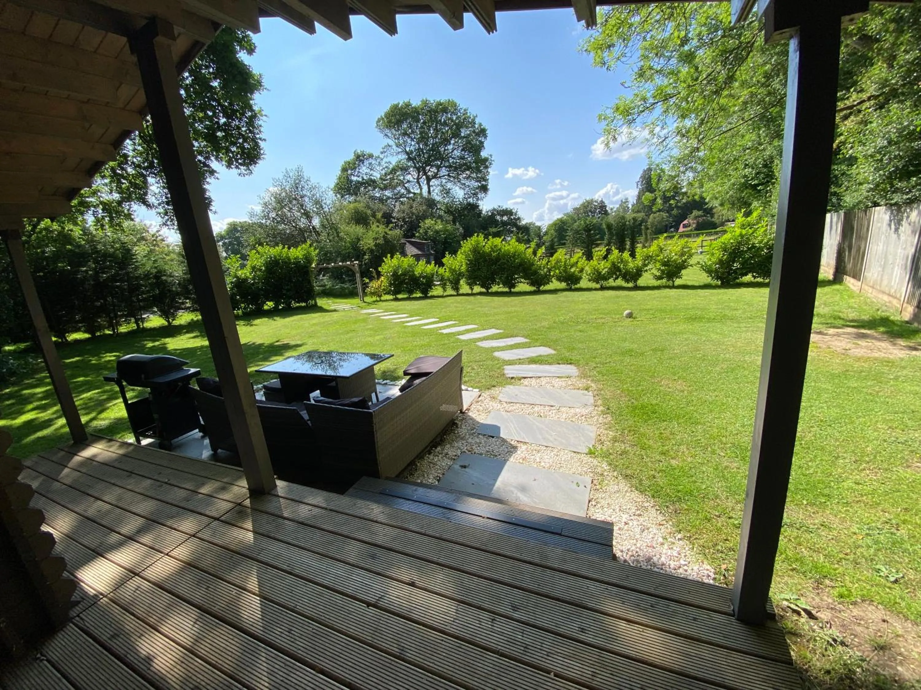 Garden view in The Secret Cottage & Hideaway Caravan