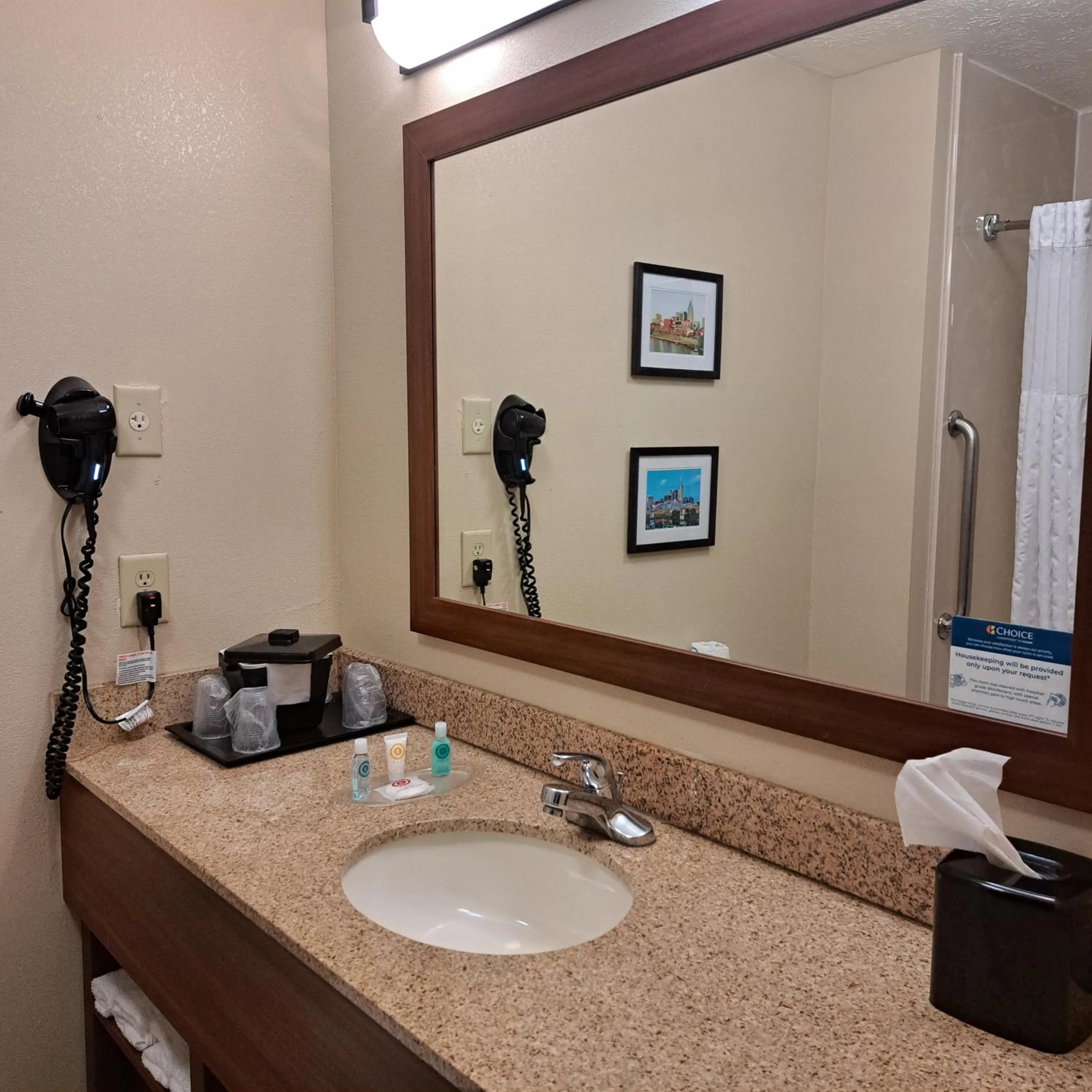 Bathroom in Comfort Suites Nashville near Percy Priest Lake