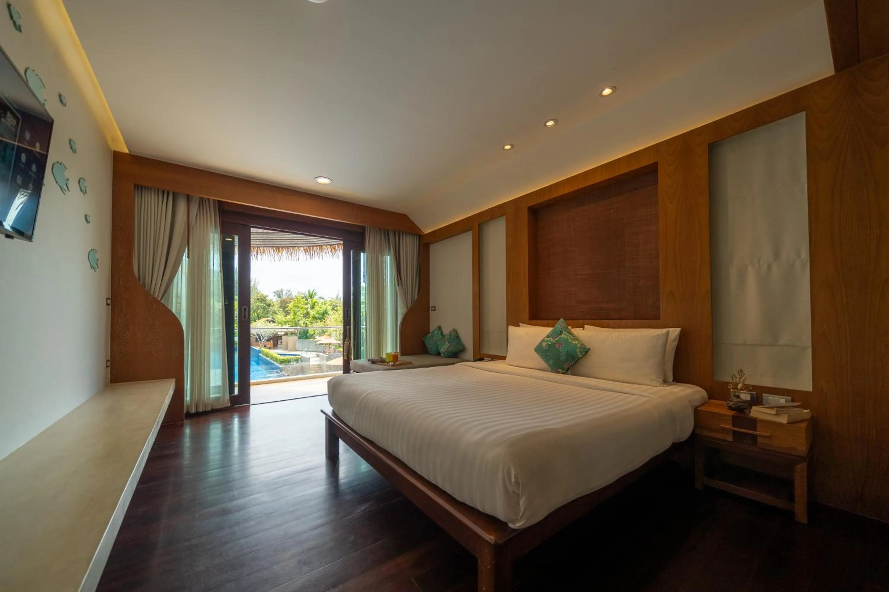 Bed in Tup Kaek Sunset Beach Resort-SHA Plus