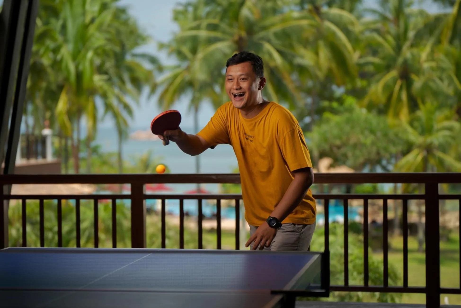 Table tennis in Banyu Biru Villa