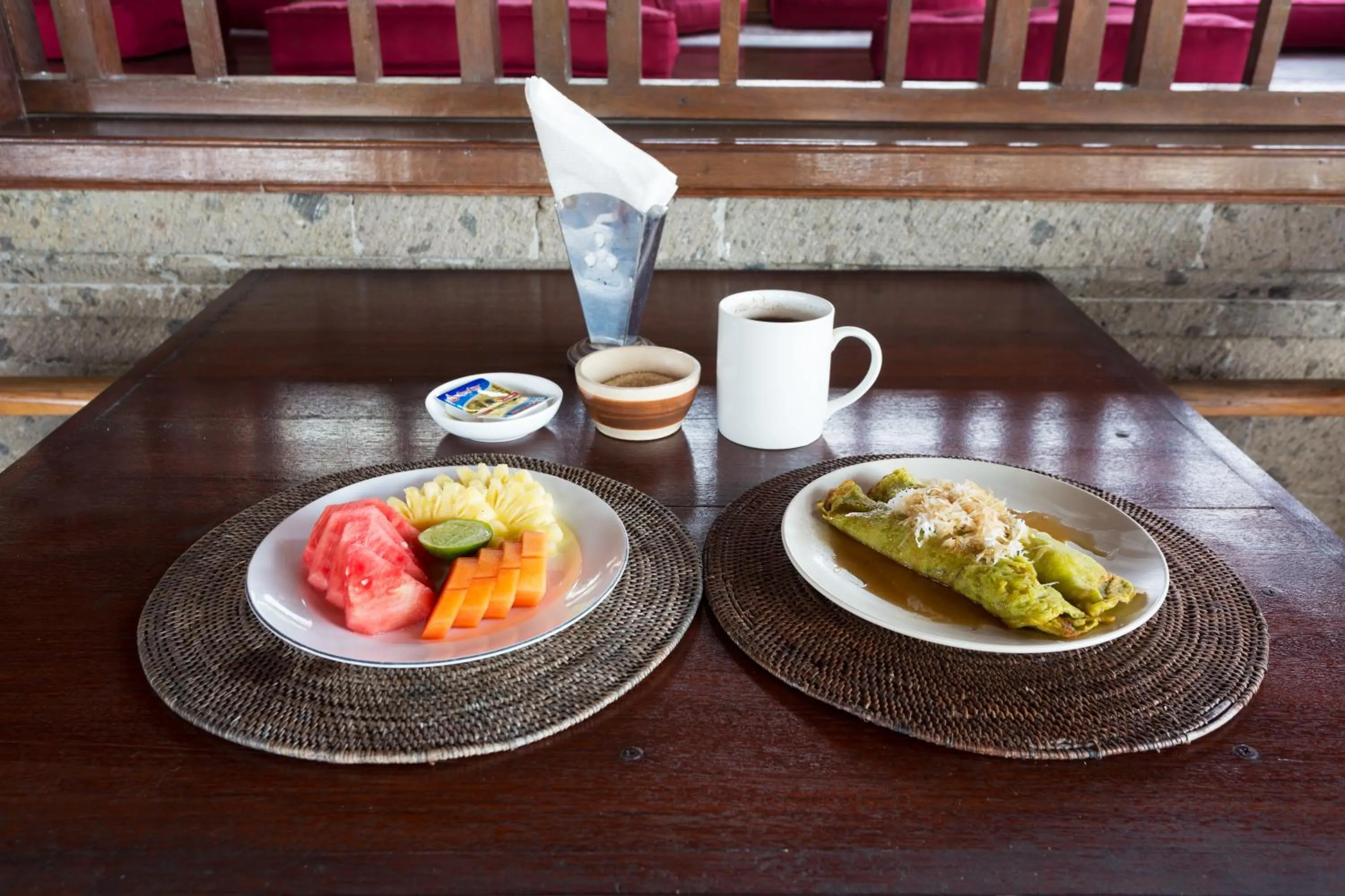 Asian breakfast in Rumah Roda