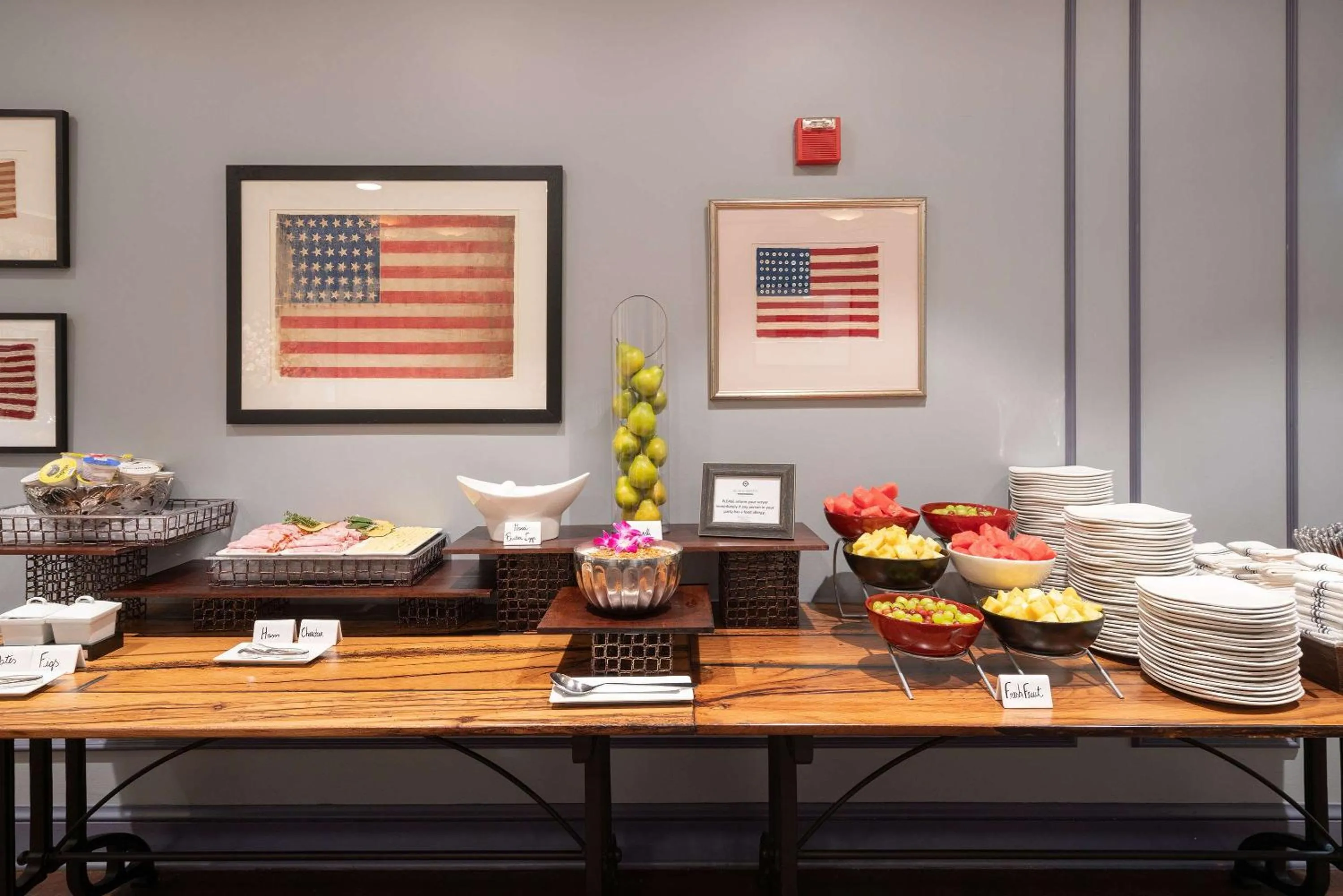 Breakfast in The Kendall Hotel at the Engine 7 Firehouse