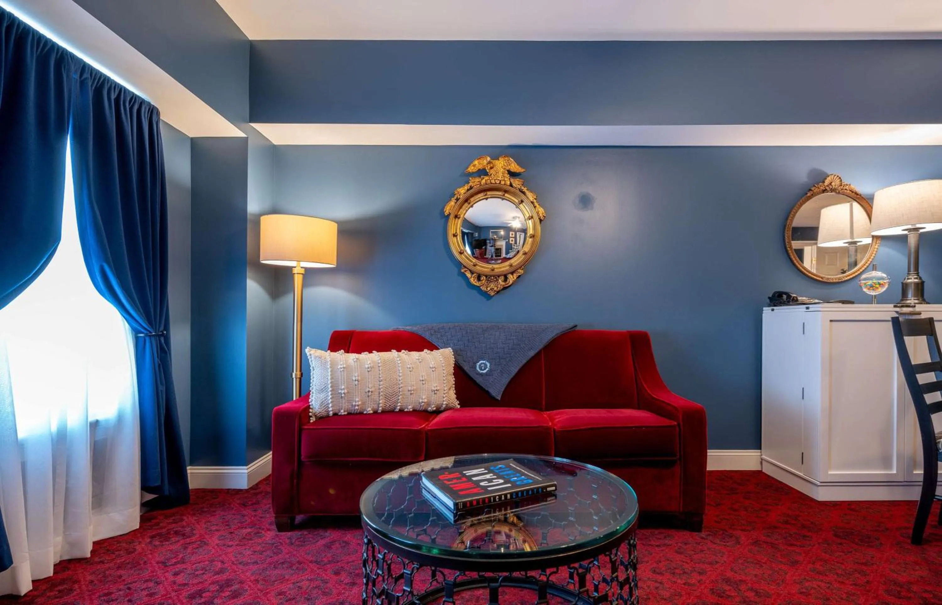 Bedroom in The Kendall Hotel at the Engine 7 Firehouse